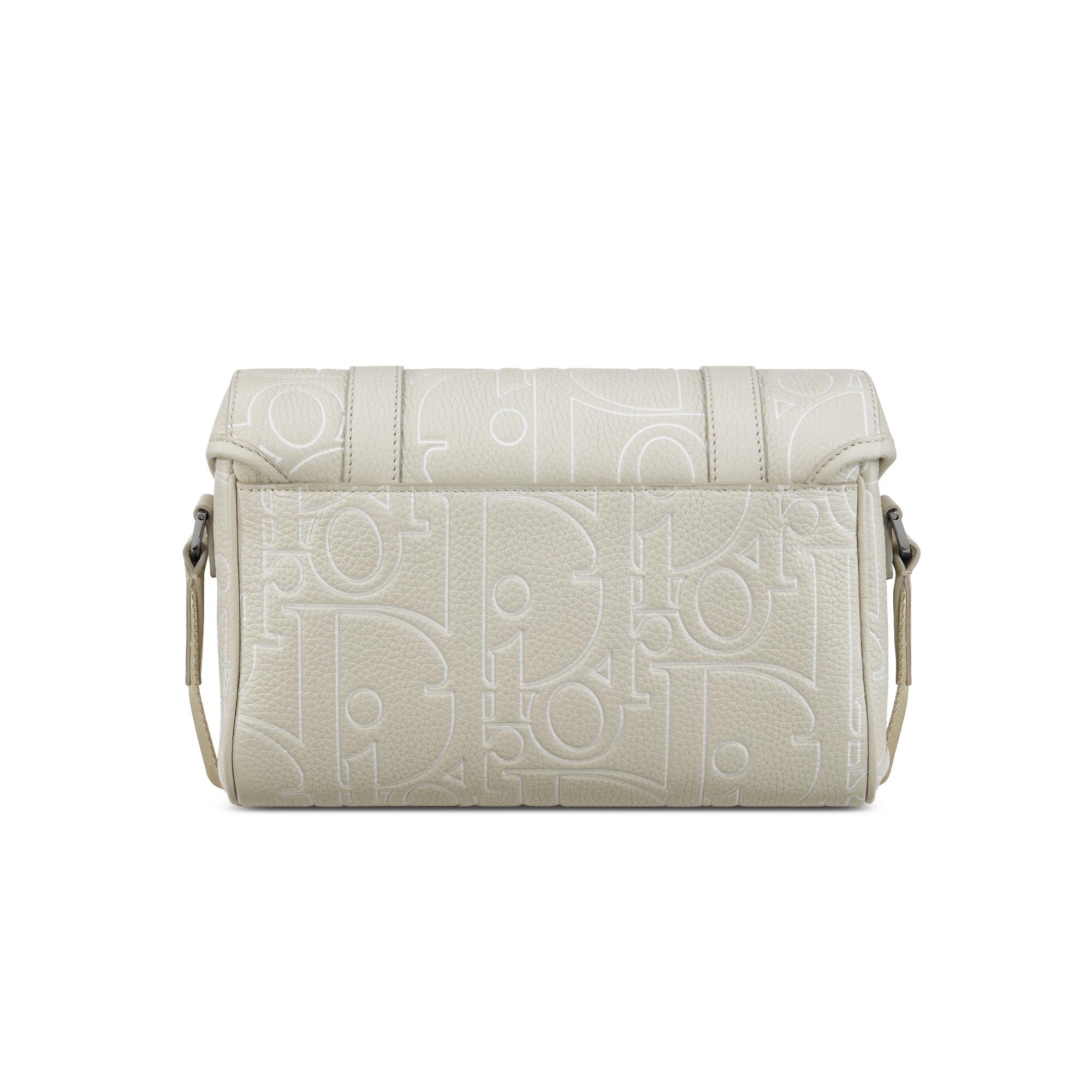 Dior Hit The Road 翻盖信使包 米色 Dior Gravity Outline 皮革和米色粒面牛皮革 E08