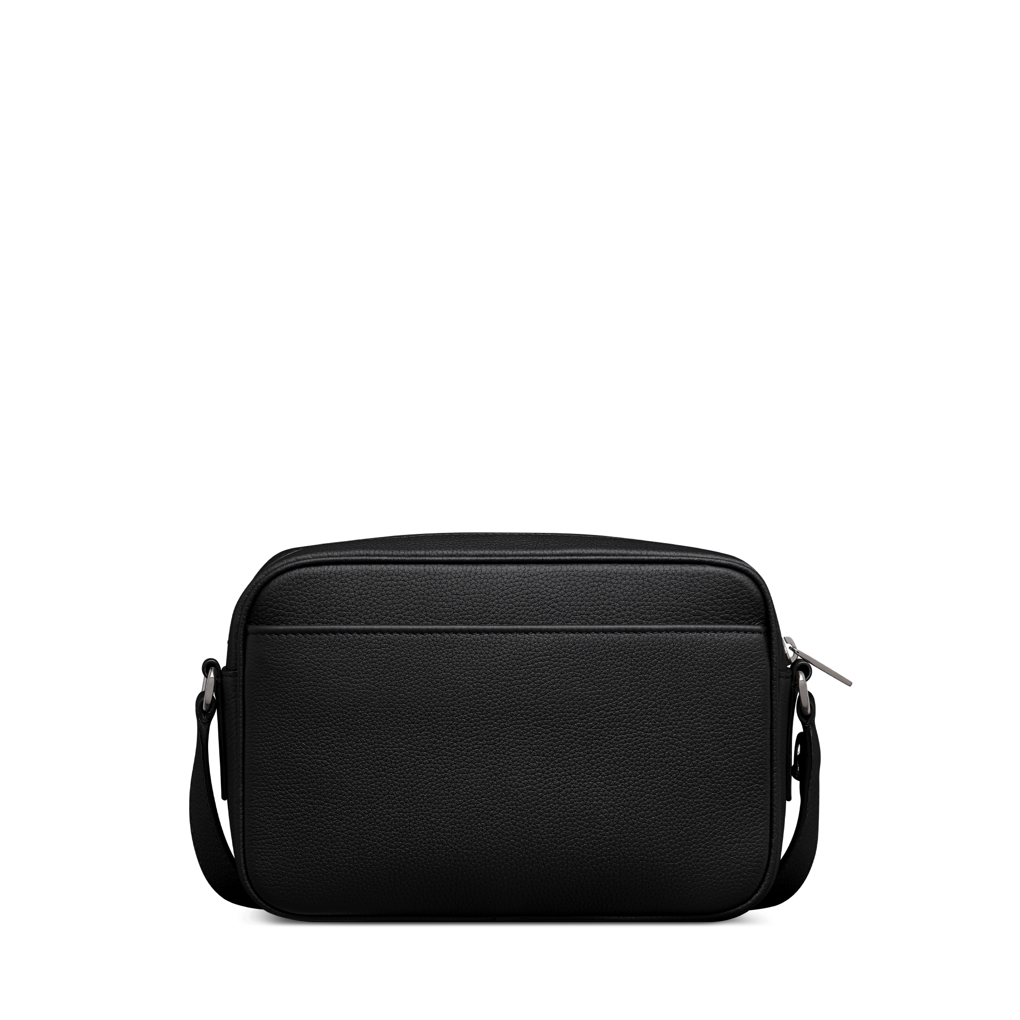 CD Icon 拉链信使包 黑色哑光粒面牛皮革 E08