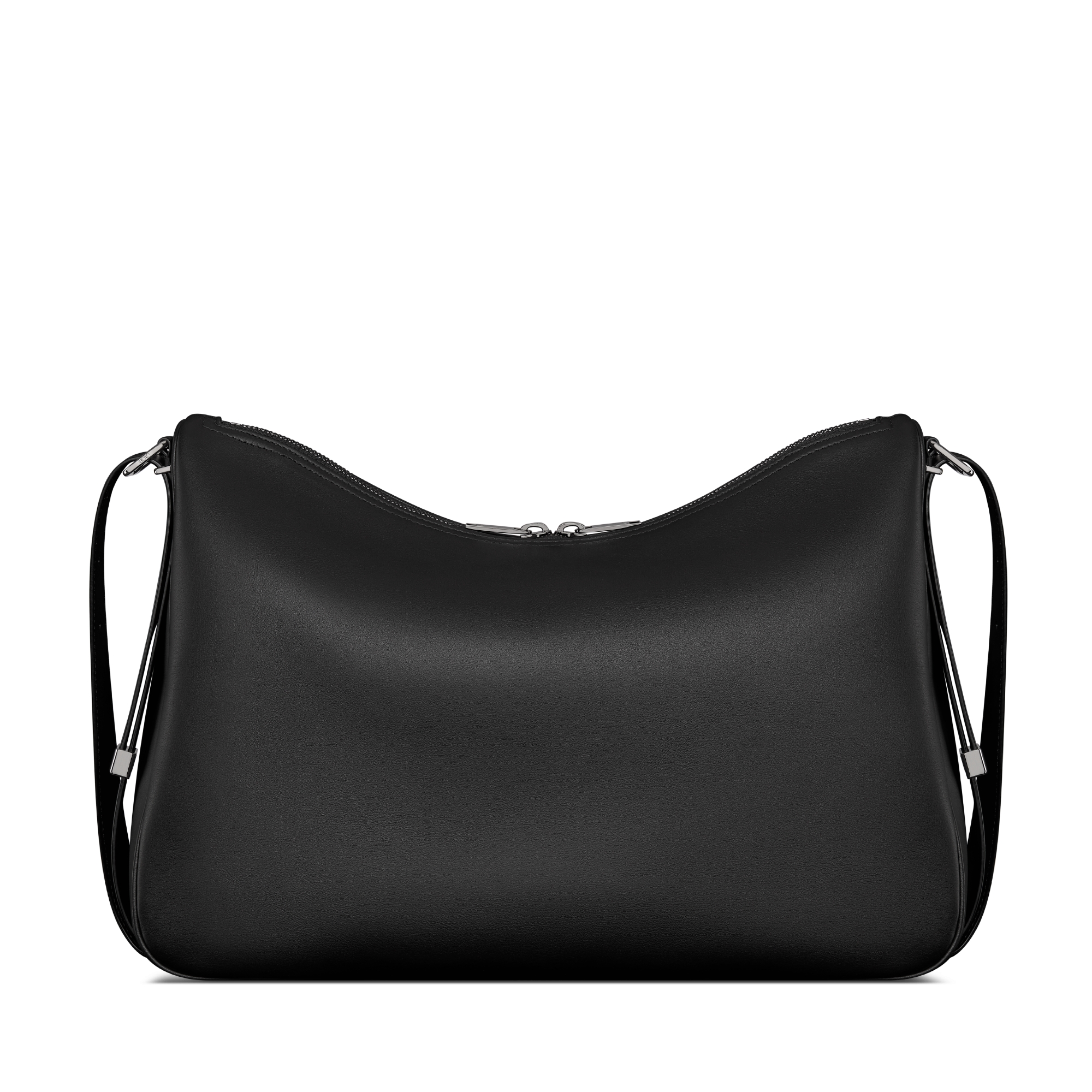 大号 Dior Slider 拉链水饺包 黑色光滑牛皮革 E08