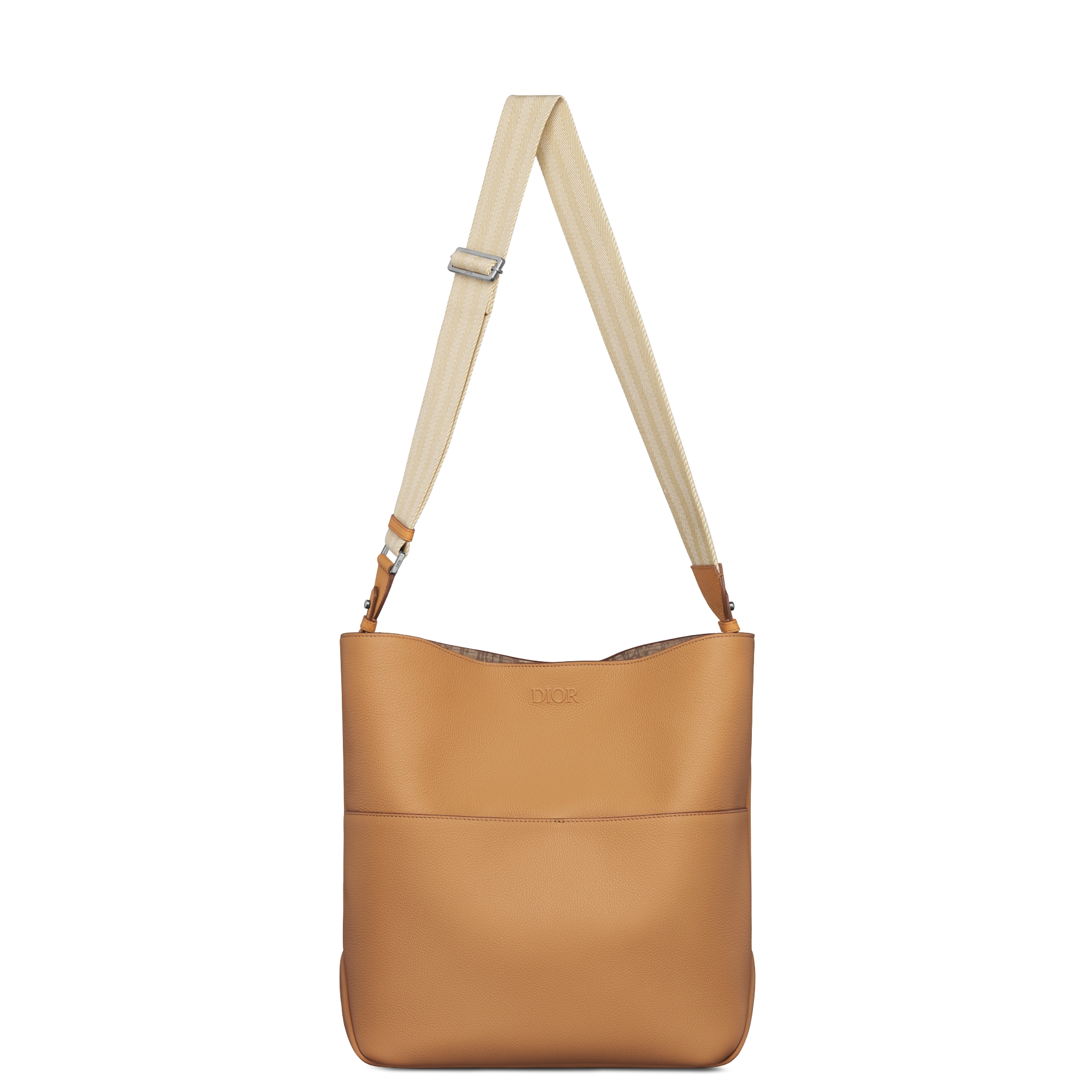 Dior Privé 竖版水饺包 棕色 Dior Icons 牛皮革 E07