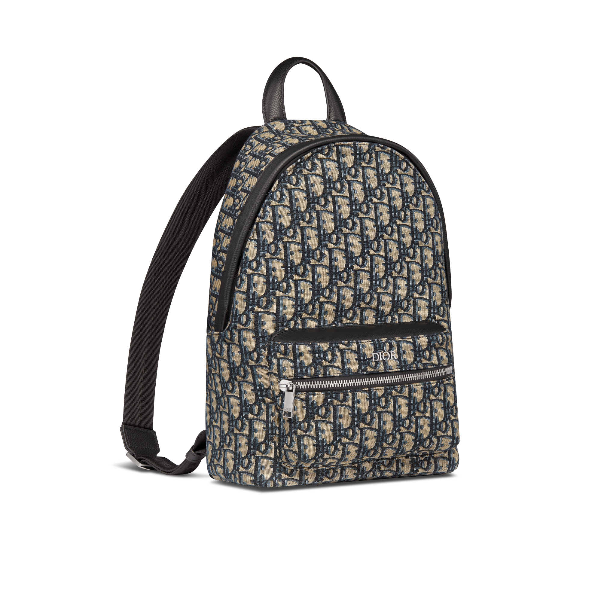 儿童 Rider 双肩背包 米色和黑色 Oblique 印花面料 E03