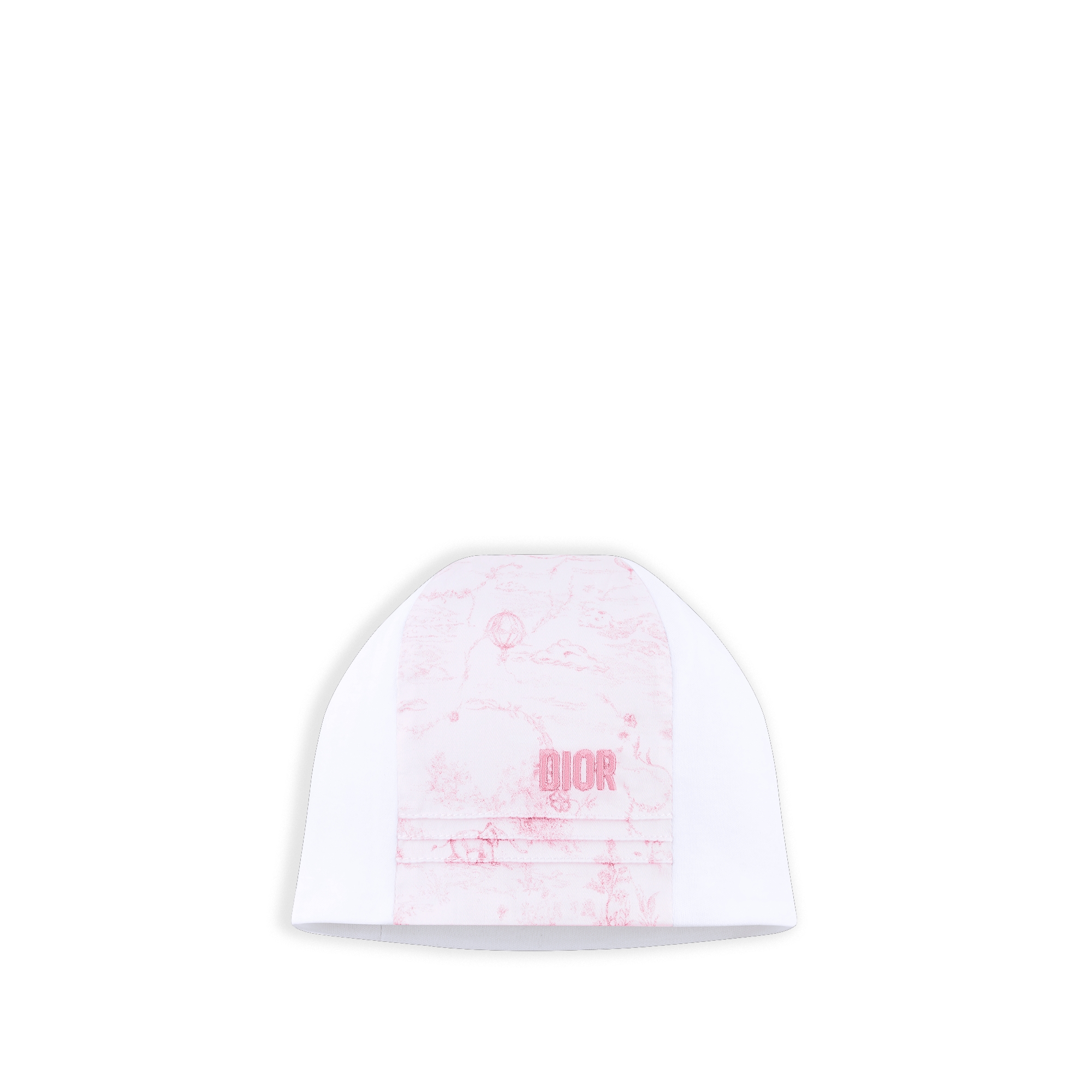 新生儿礼品套装 白色棉质双面布和缎面面料搭配淡粉色茹伊印花 E03