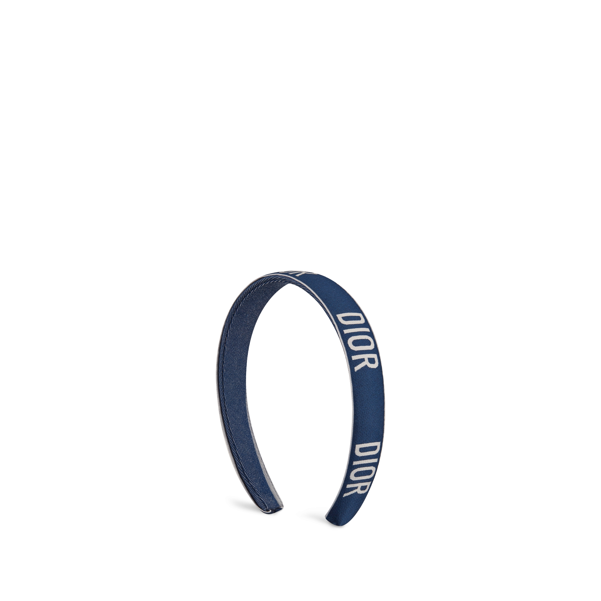 儿童发带 海军蓝色和象牙色棉质混纺华达呢 E08