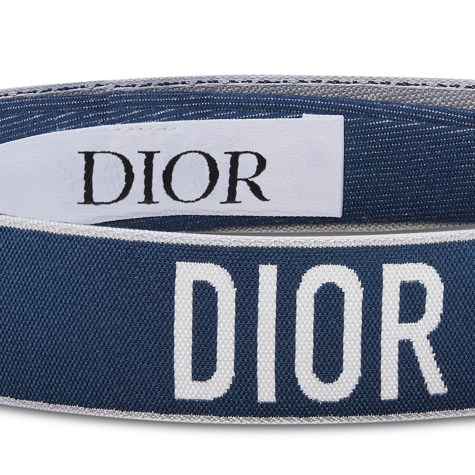 儿童发带 海军蓝色和象牙色棉质混纺华达呢 E09