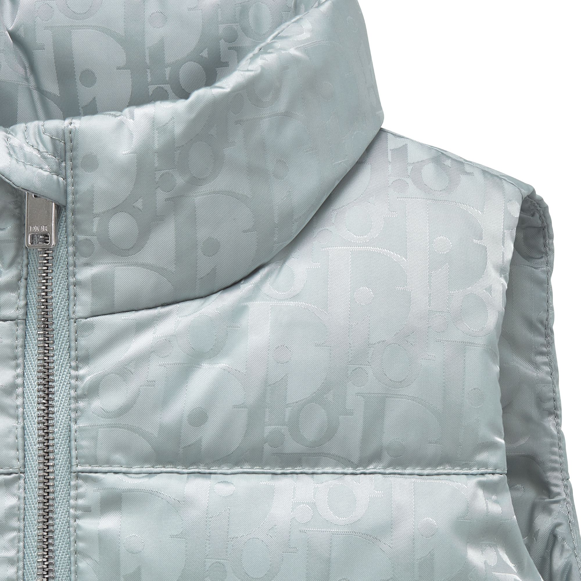 羽绒背心婴幼儿款 银色调防水效果科技提花面料 Oblique 印花 E09