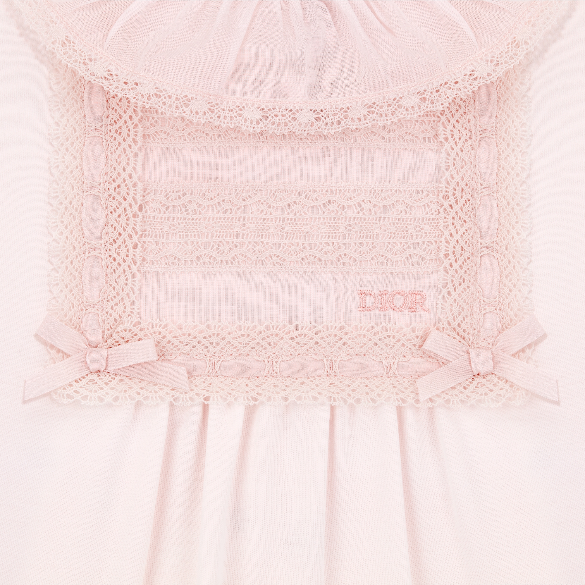 Nanouchka 新生儿礼品套装 淡粉色棉质双面布和薄纱 E07