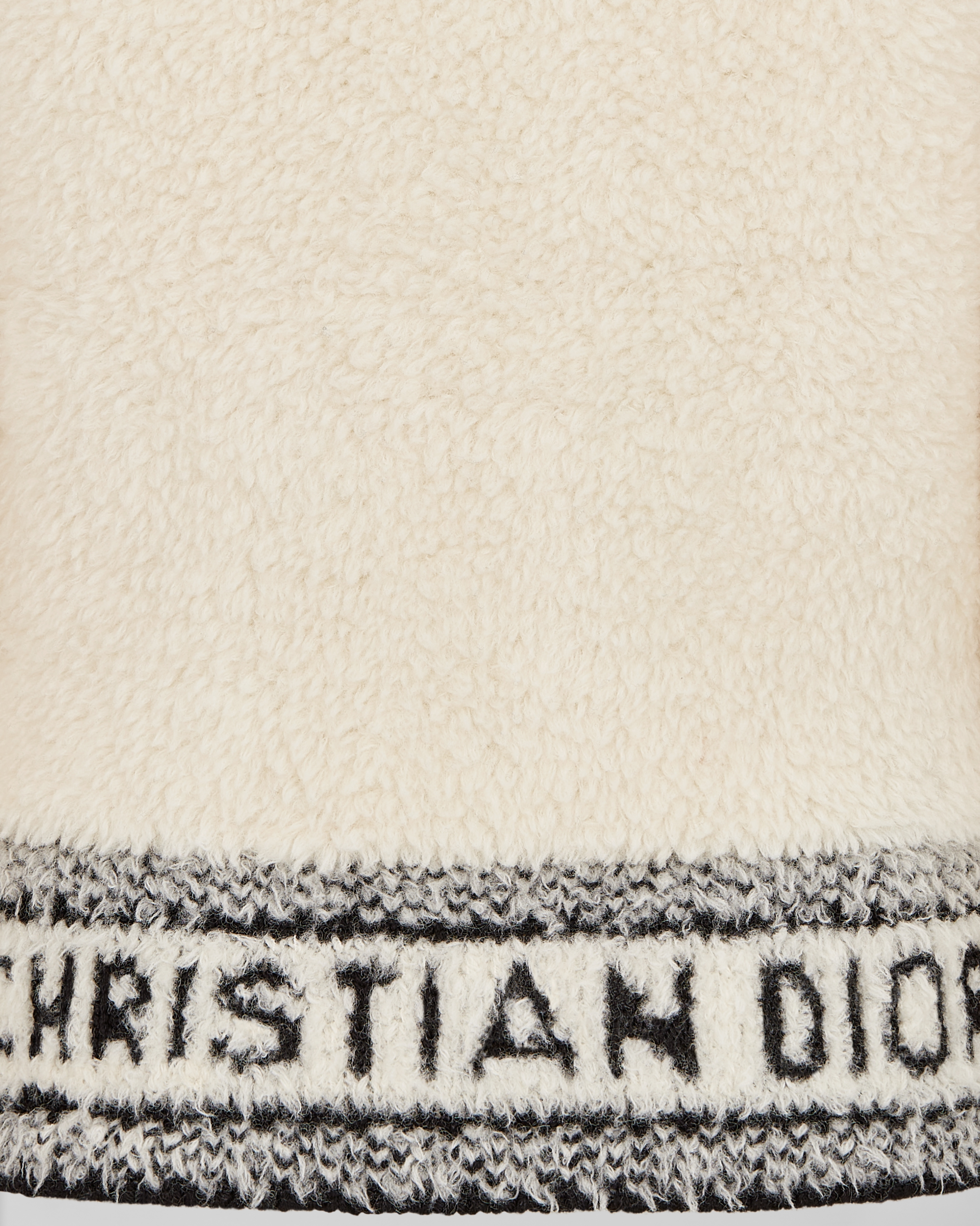 Caro 外套 米白色绵羊毛混纺起绒针织面料 E09