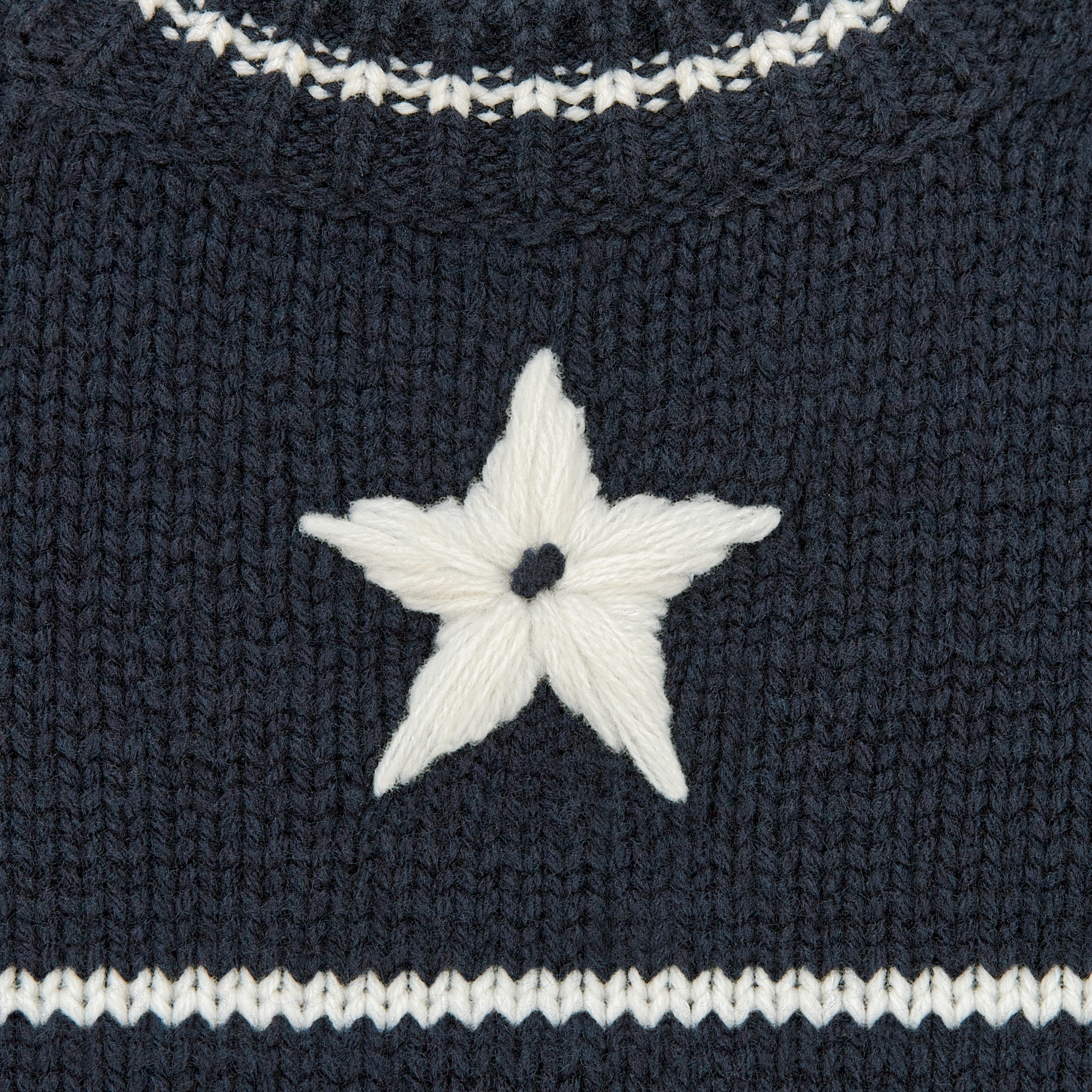 短袖针织衫 海军蓝色绵羊毛和山羊绒混纺针织面料 Christian Dior 标志 E09