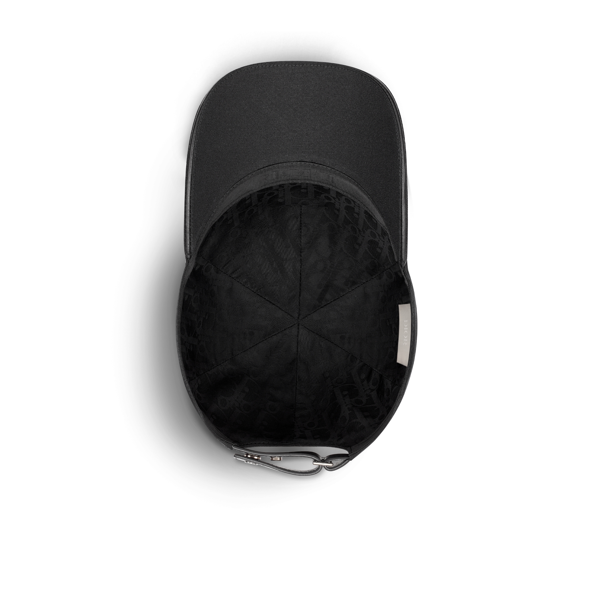 棒球帽 黑色棉质帆布 Christian Dior Couture 刺绣 E08