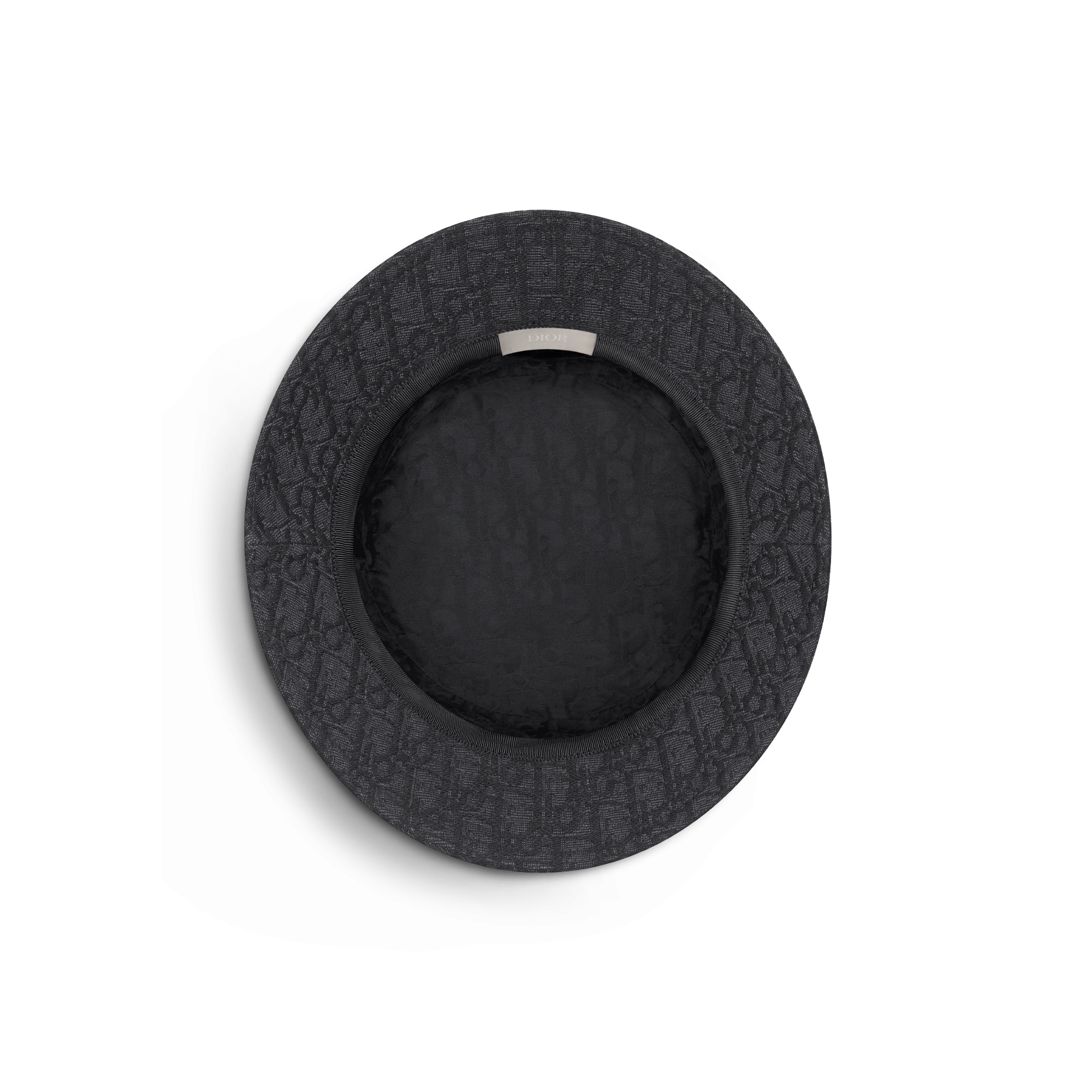 桶帽 黑色棉质面料 Oblique 印花 E08