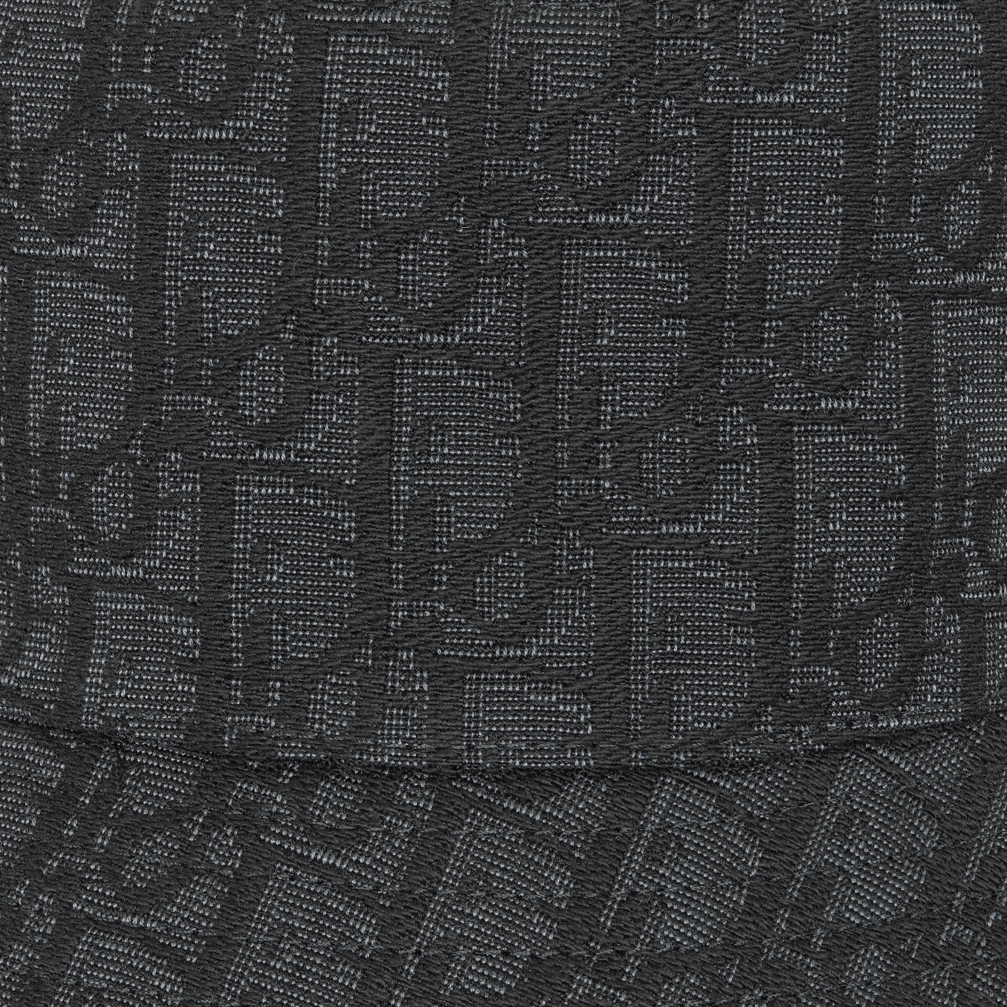 桶帽 黑色棉质面料 Oblique 印花 E09