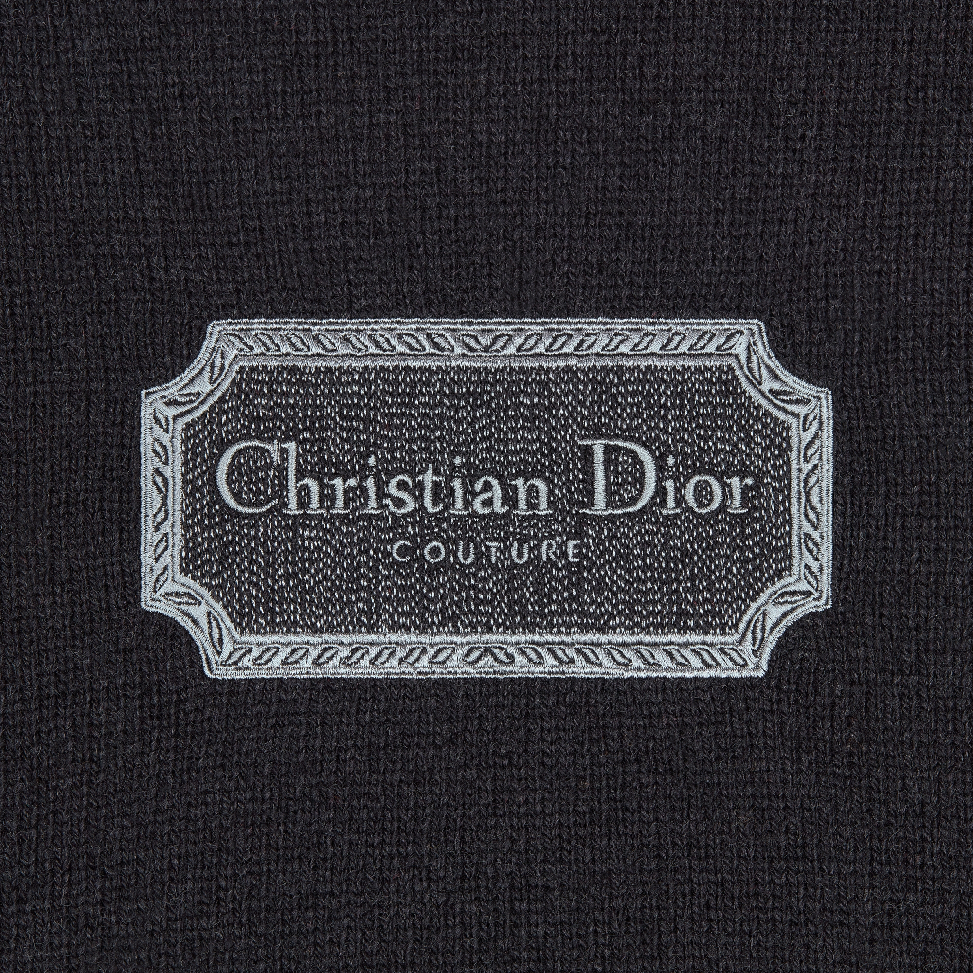 针织衫 黑色山羊绒平纹针织面料 Christian Dior Couture 标志 E09