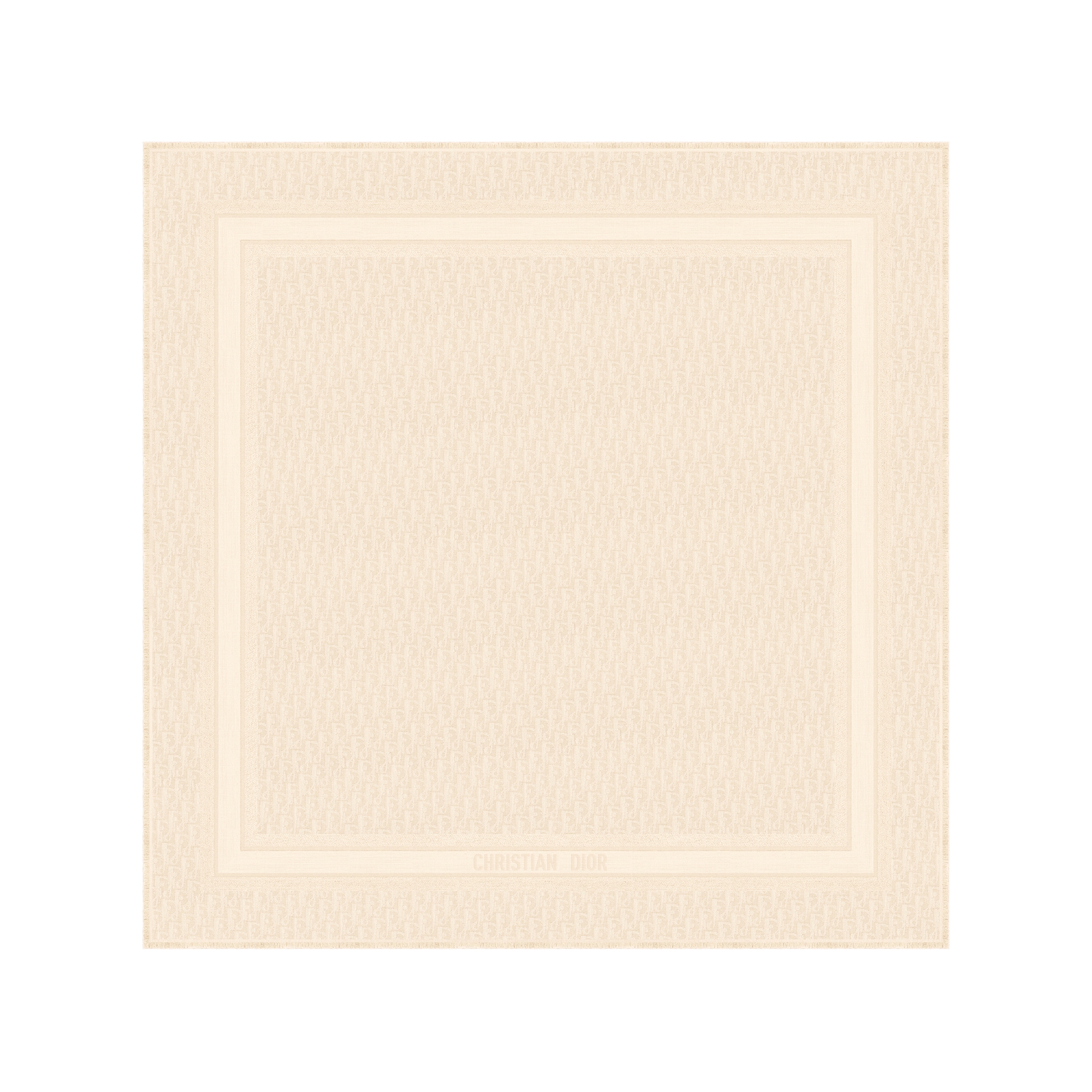  白色绵羊毛混纺面料 Oblique 印花