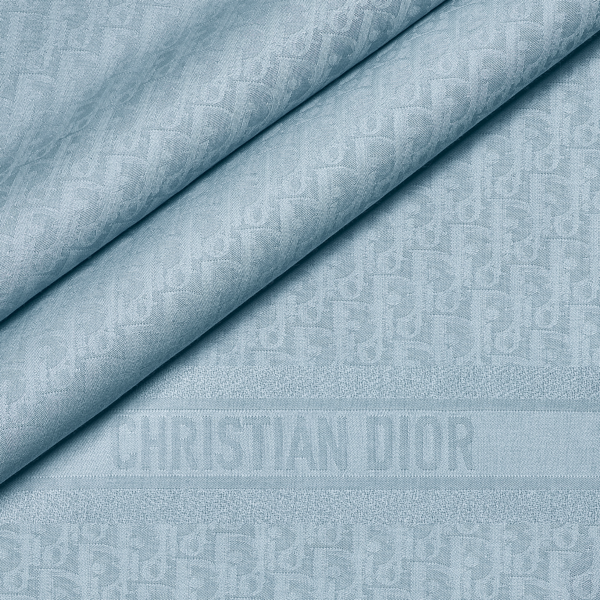 Dior 印花披肩 天际蓝绵羊毛混纺面料 Oblique 印花 E09