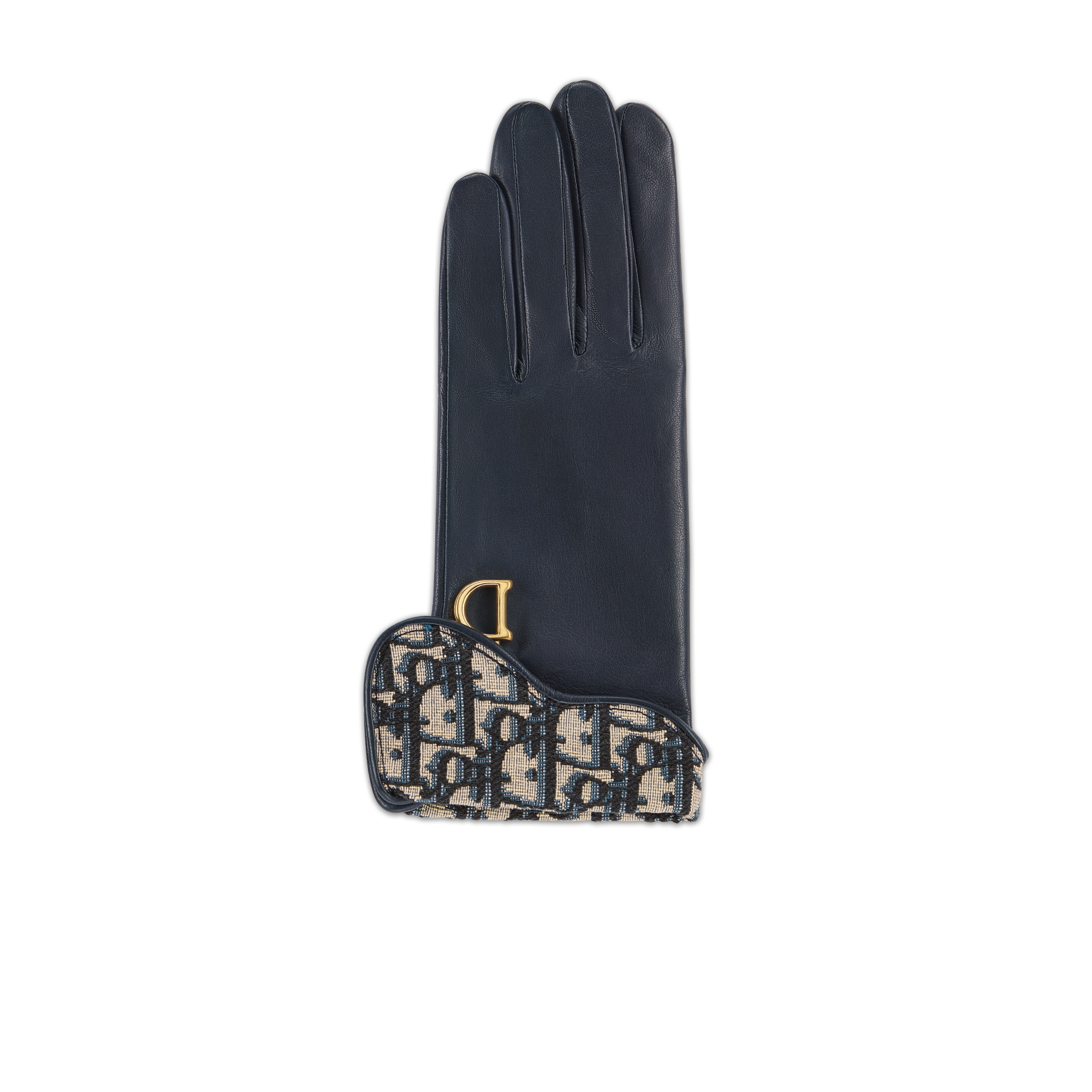 马鞍手套 海军蓝色光滑羊皮革 E06