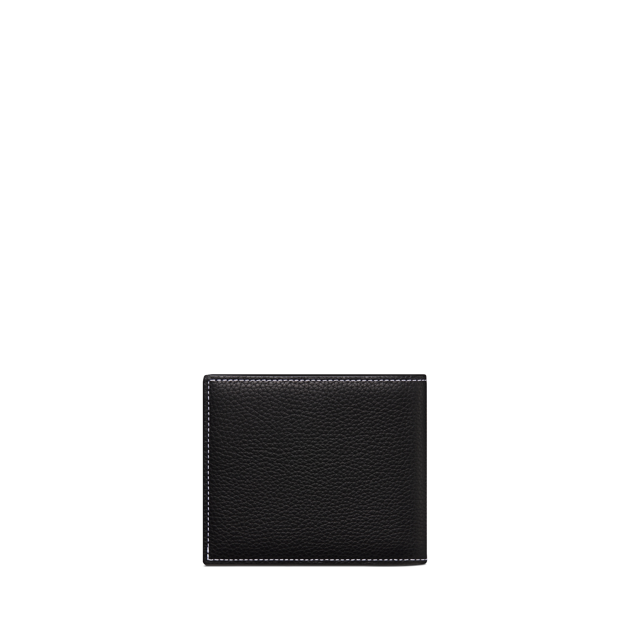 双折马鞍钱包 黑色细工镶嵌粒面牛皮革 E08