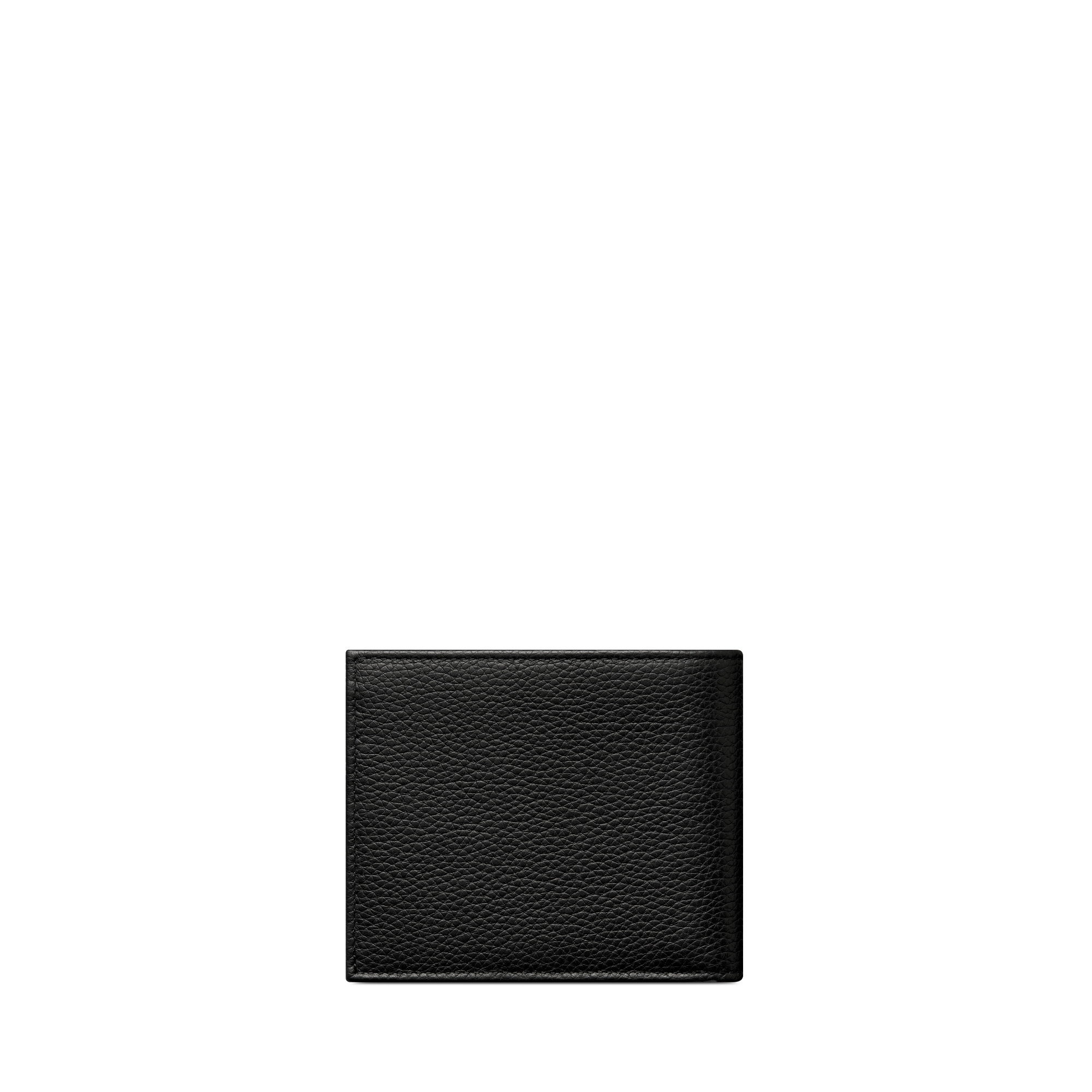 双折马鞍钱包 黑色细工镶嵌粒面牛皮革搭配米色和黑色 Oblique 印花面料 E08