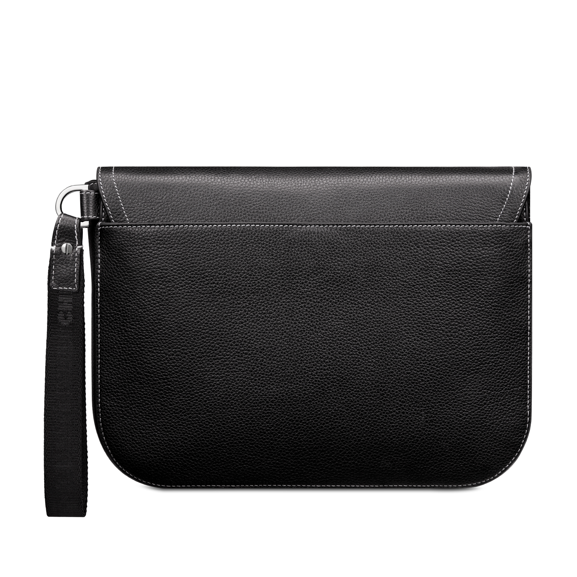 A5 马鞍手拿包 黑色粒面牛皮革 E08