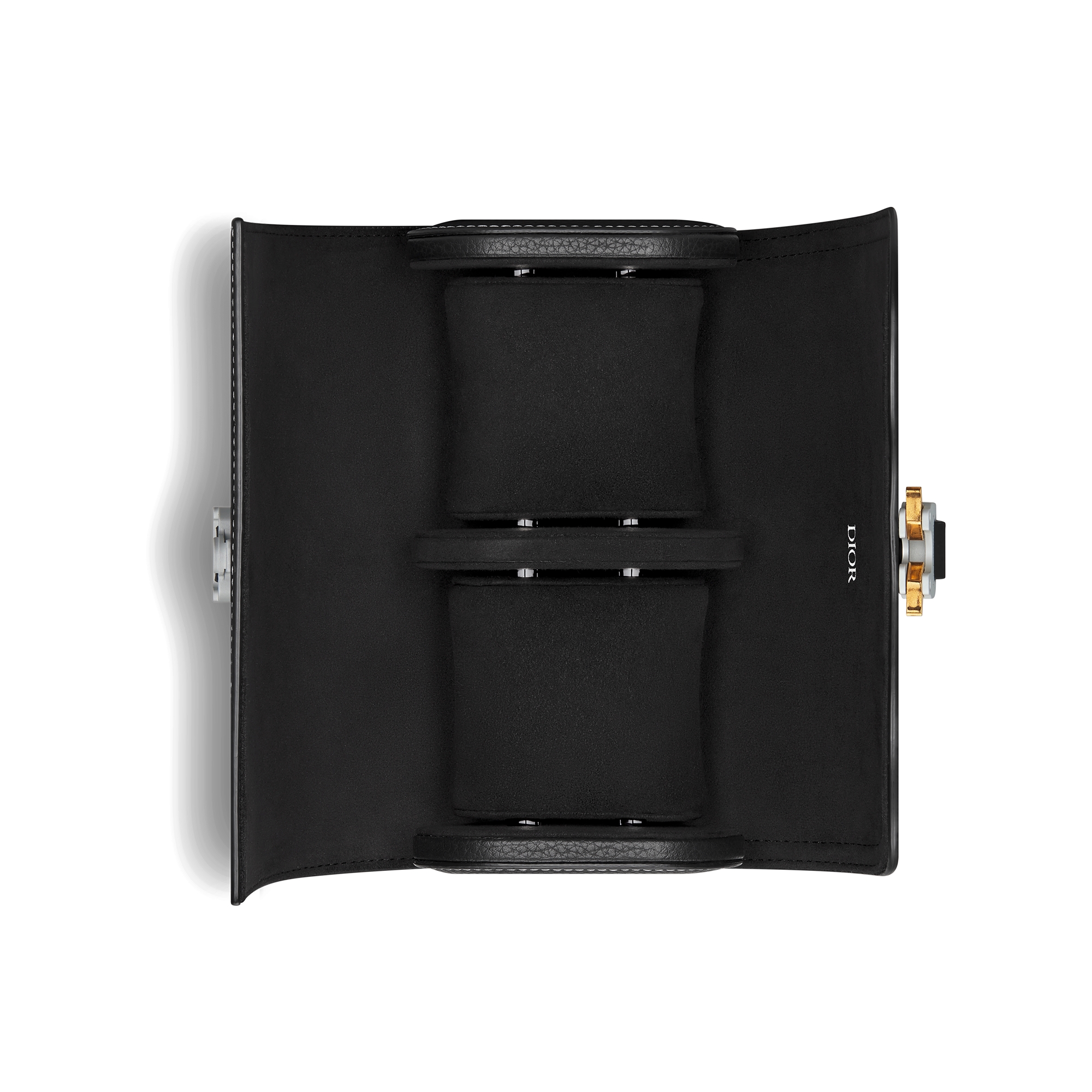 马鞍表盒 黑色粒面牛皮革 E06