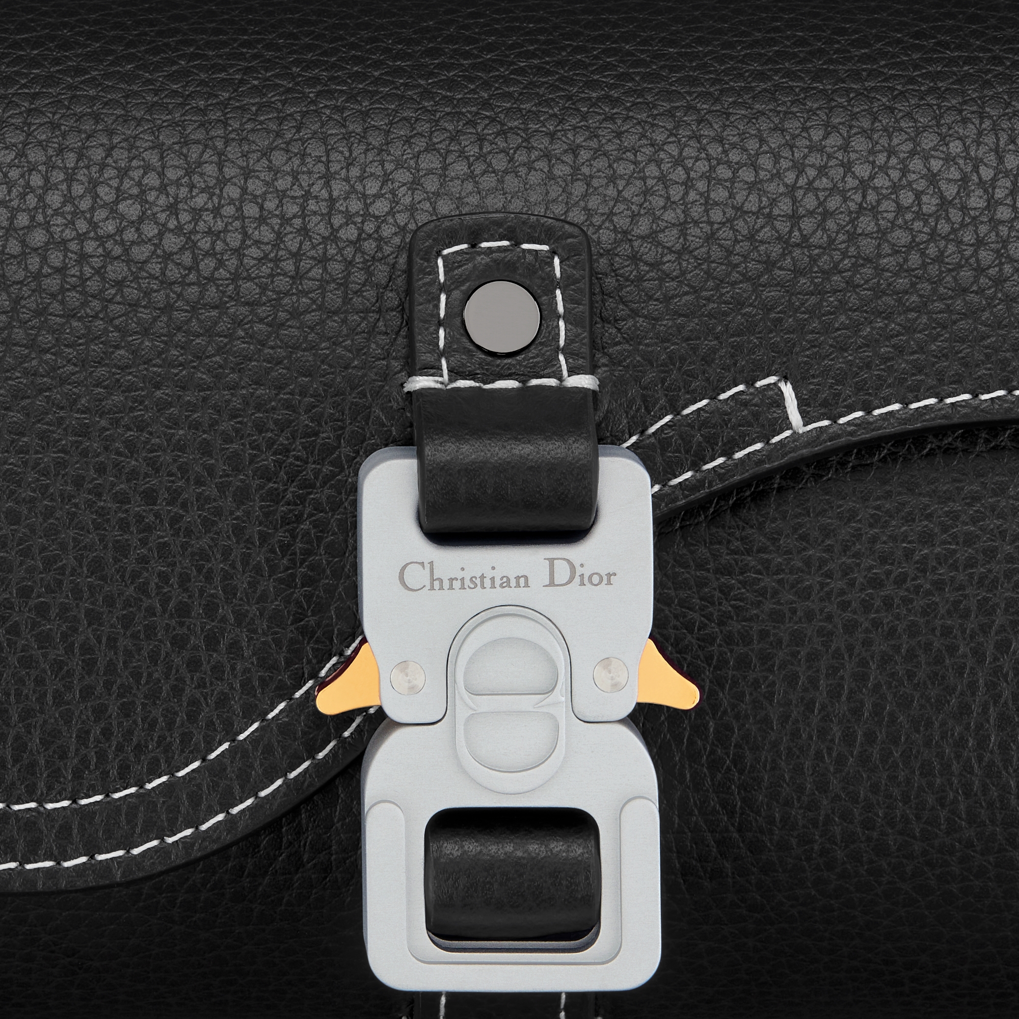 马鞍表盒 黑色粒面牛皮革 E09