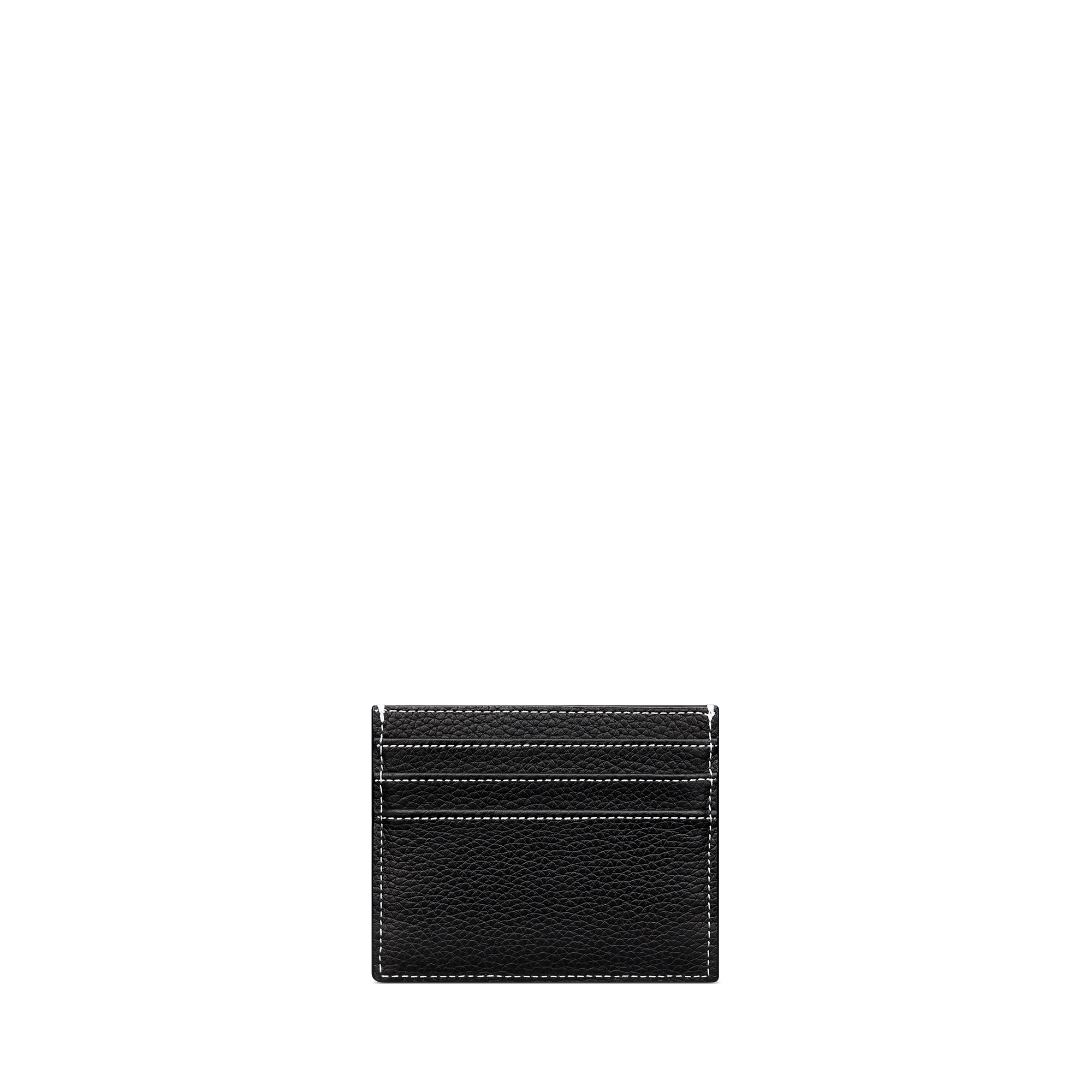 马鞍卡夹 黑色粒面牛皮革 E08