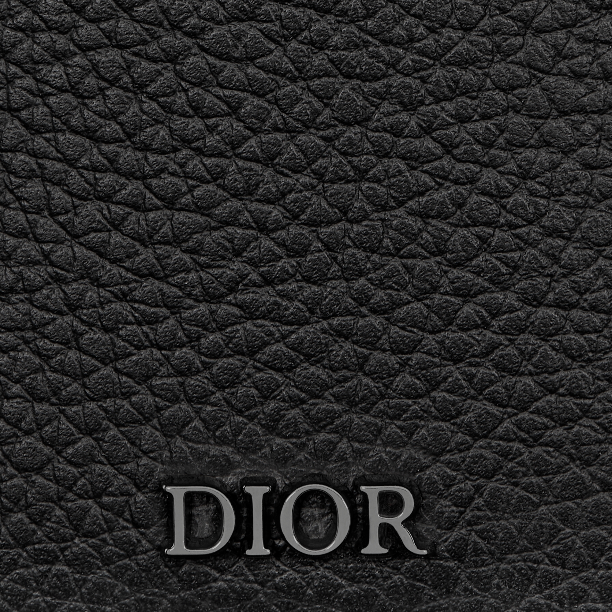 马鞍磁性卡夹 黑色粒面牛皮革 E09