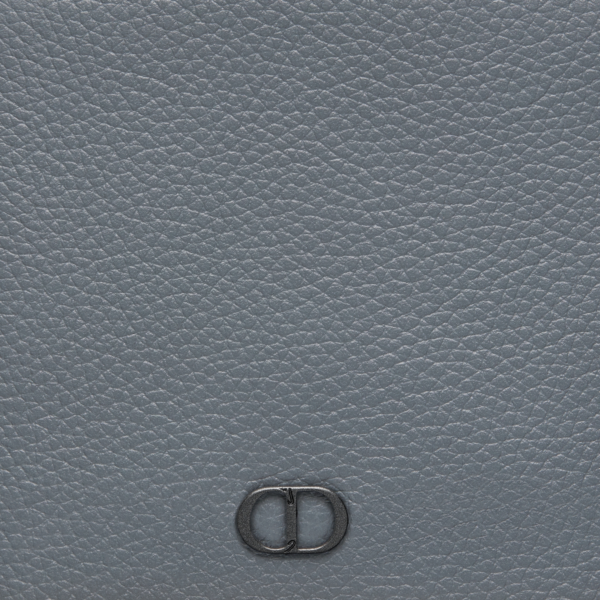 双折钱包 深灰色粒面牛皮革 CD Icon 标志 E09