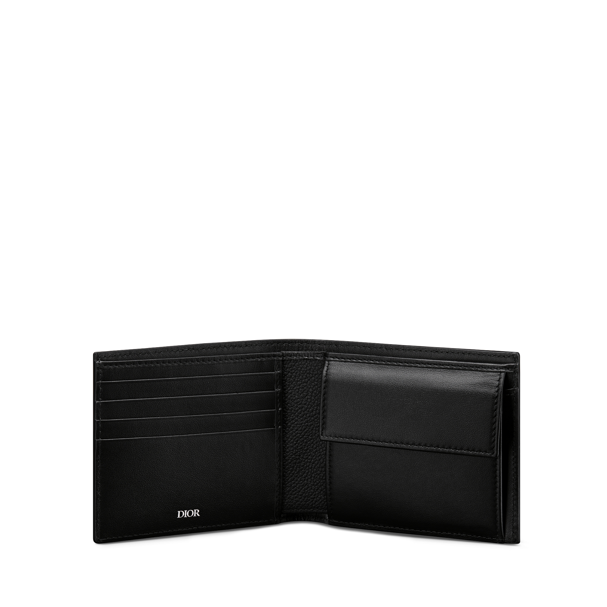 双折钱包 黑色 Dior Gravity 印花效果皮革 E07