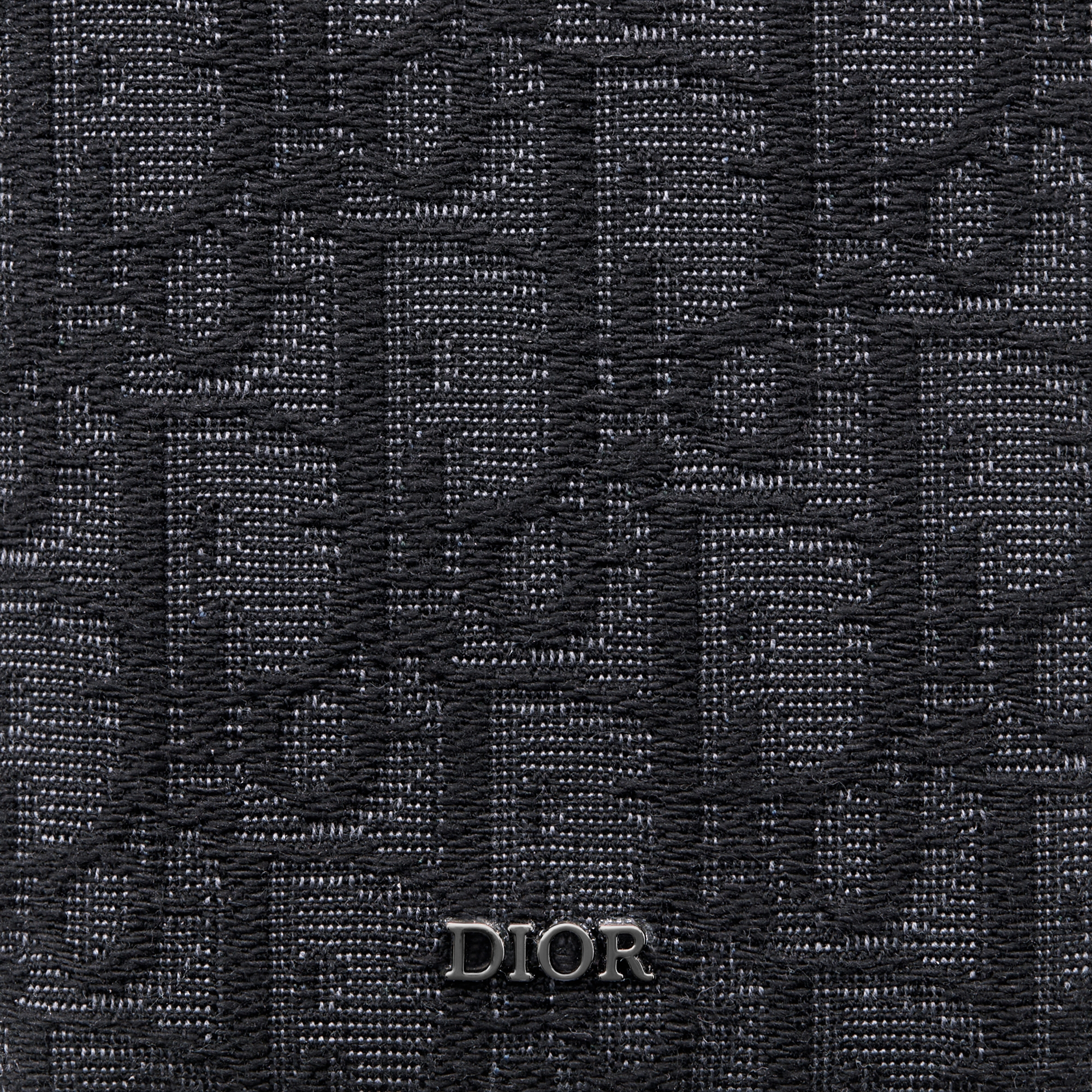 短款竖版钱包 黑色 Oblique 印花面料 E09