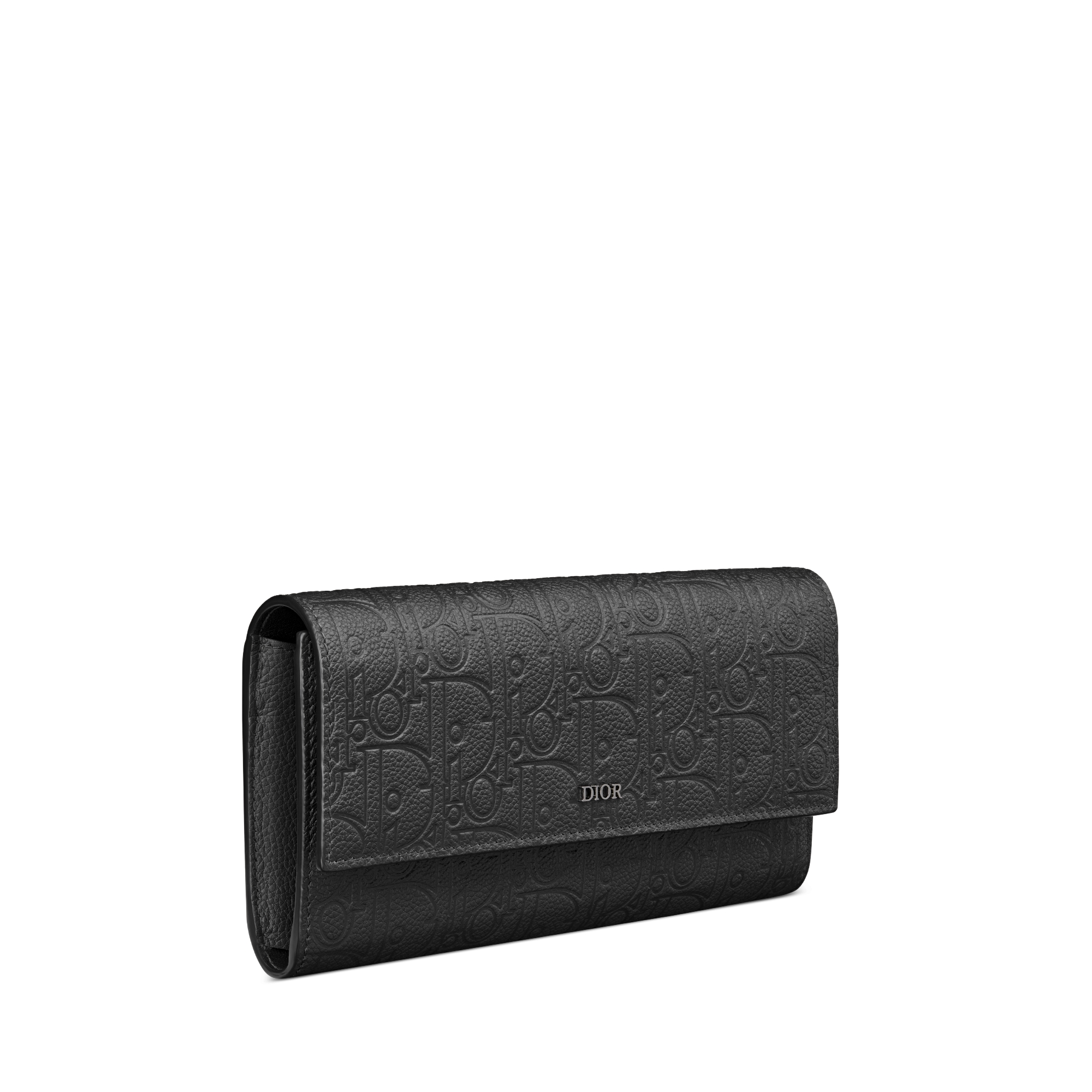 长款翻盖钱包 黑色 Dior Gravity 印花效果皮革 E03