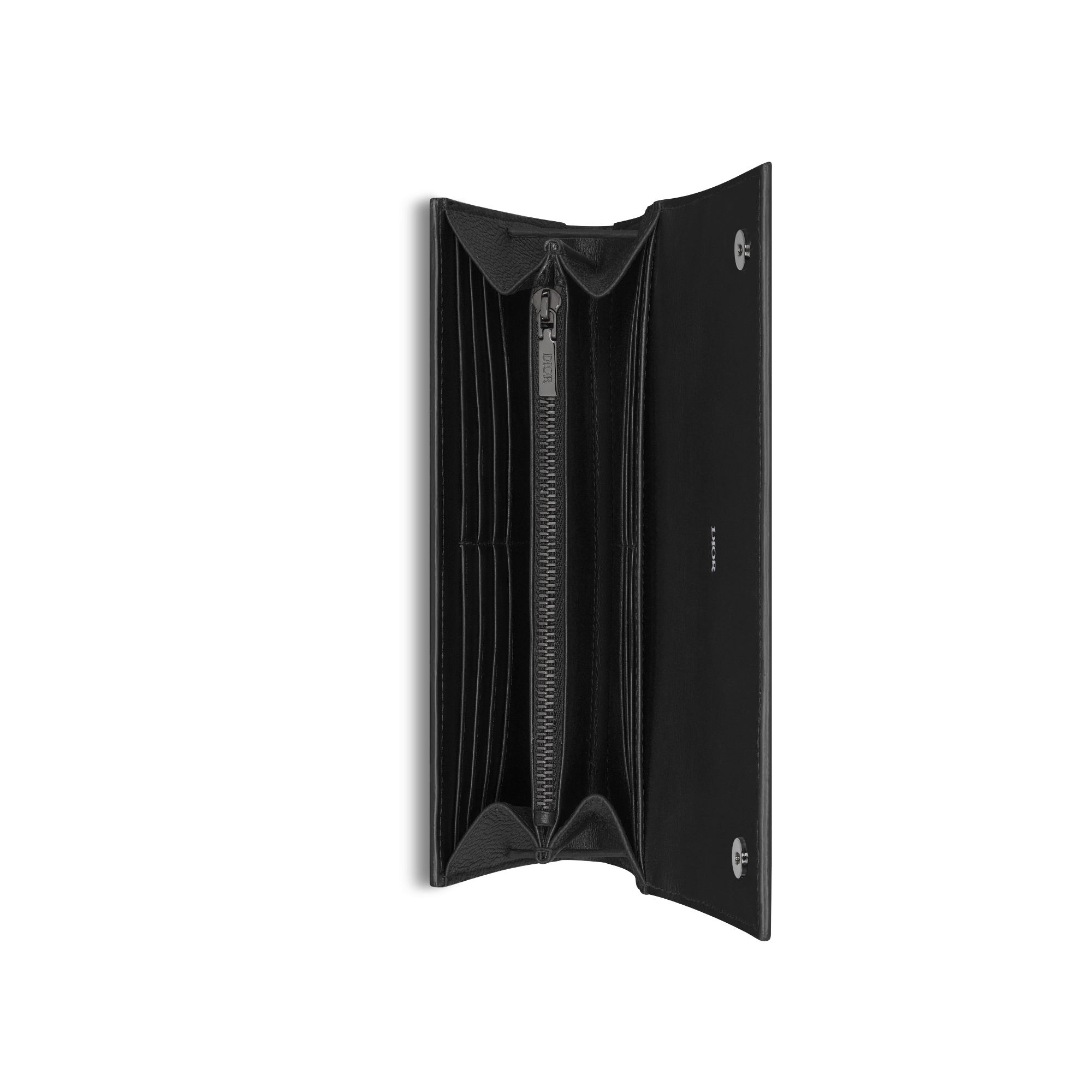 长款翻盖钱包 黑色 Dior Gravity 印花效果皮革 E06