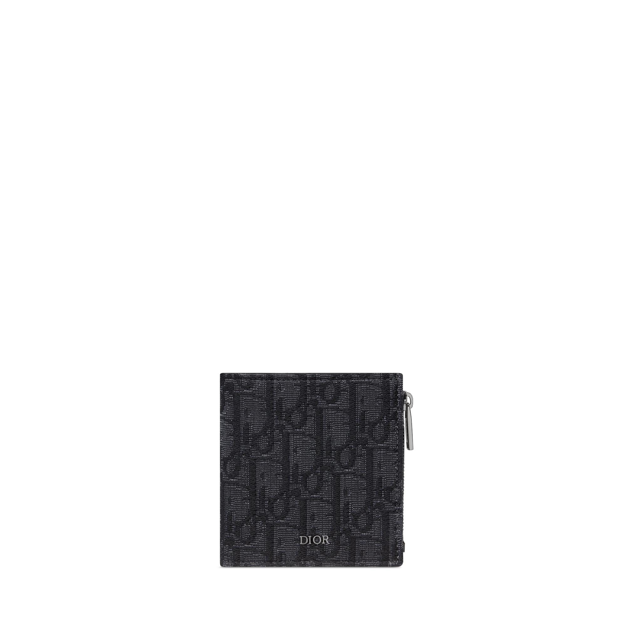 双折钱包 黑色 Oblique 印花面料 E01