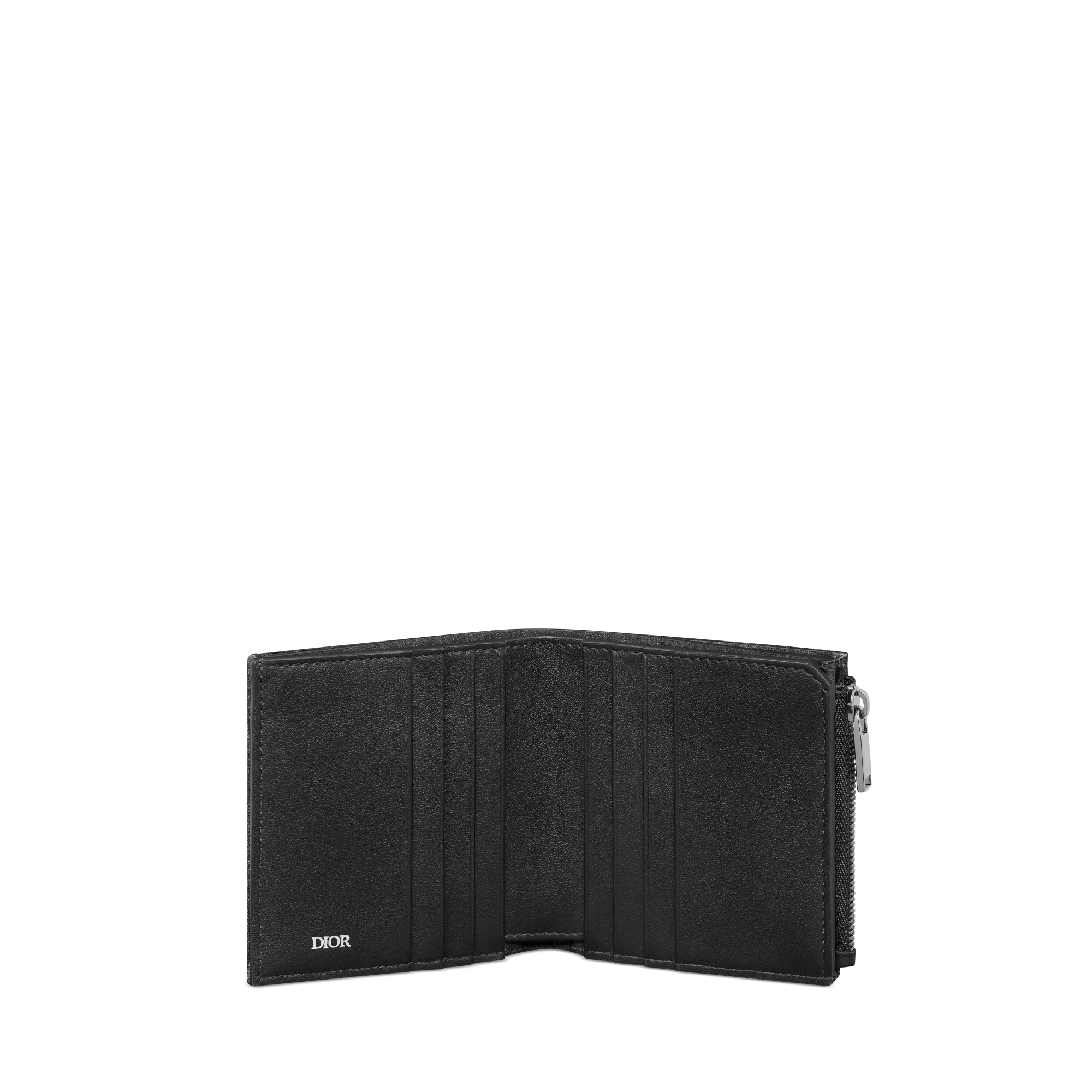 双折钱包 黑色 Oblique 印花面料 E07