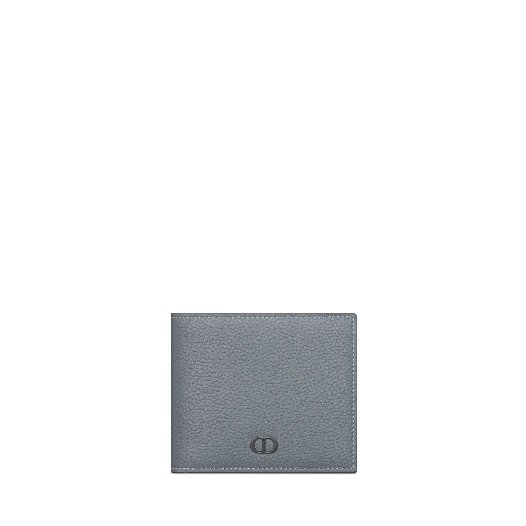 双折钱包 深灰色粒面牛皮革 CD Icon 标志 E01