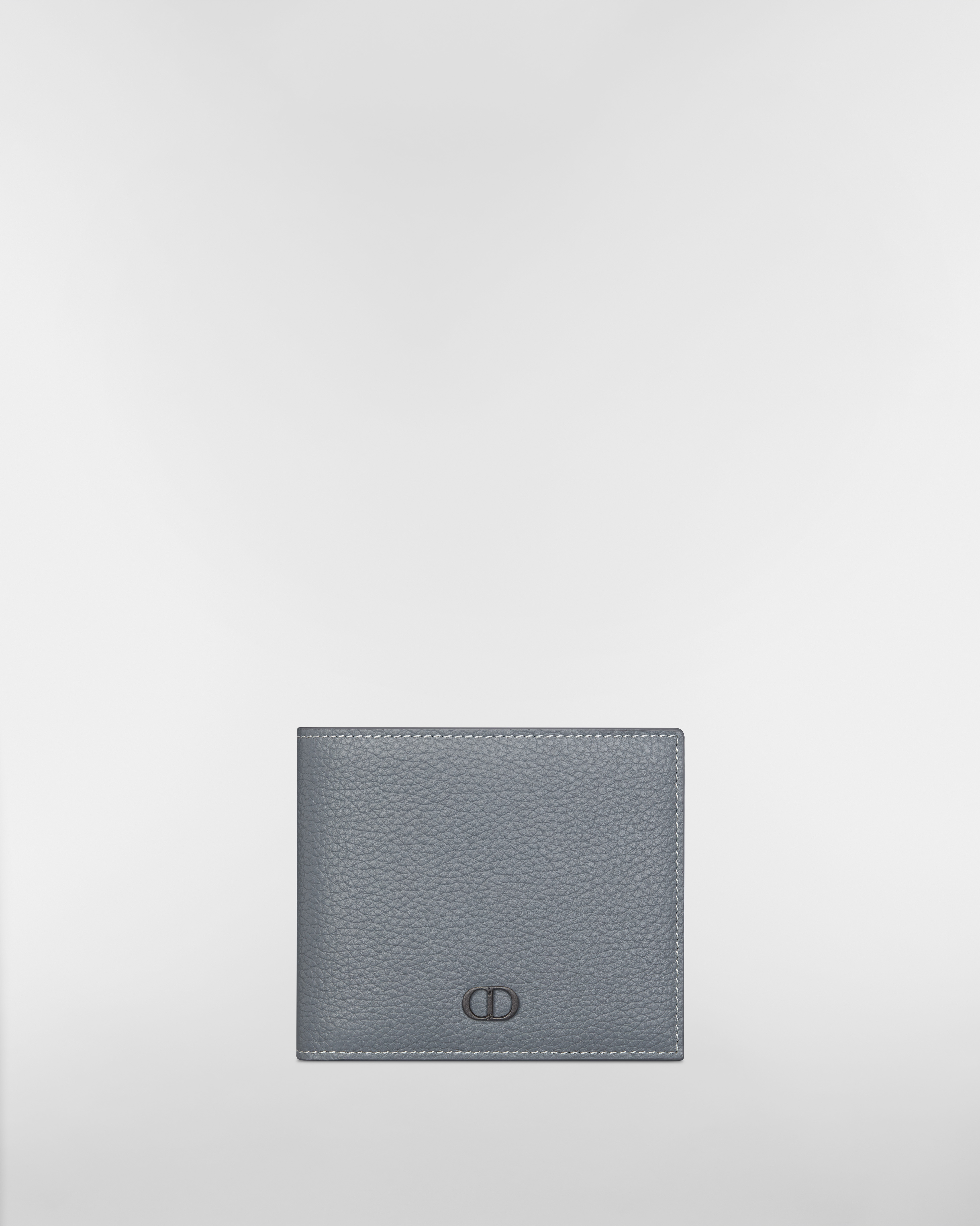 双折钱包 深灰色粒面牛皮革 CD Icon 标志 E01