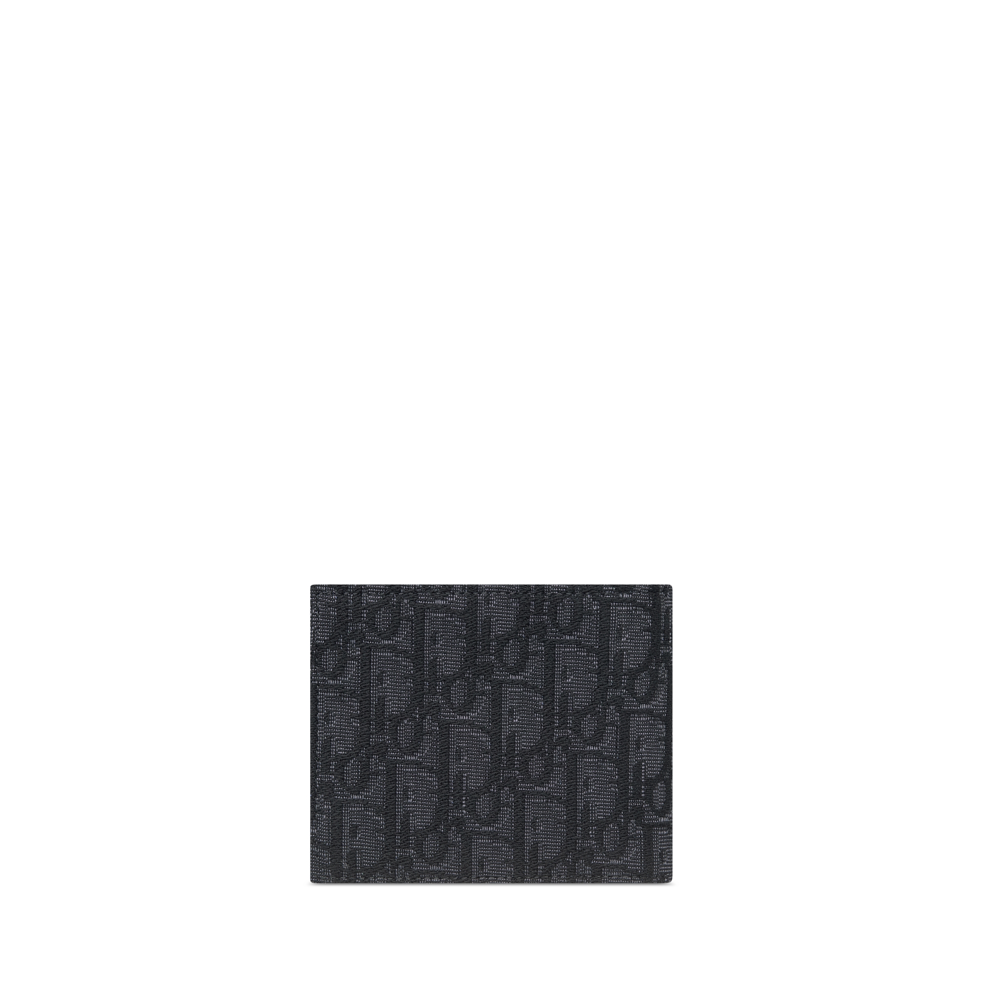 双折钱包 黑色 Oblique 印花面料和多色 Dior Mountain 图案补丁 E08