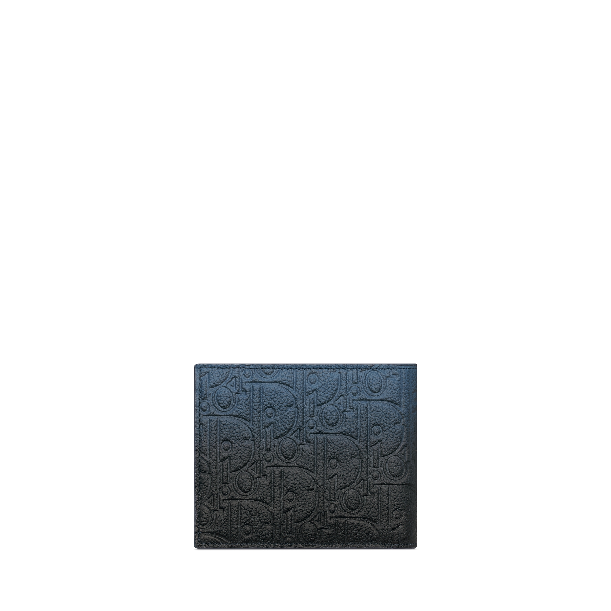 双折钱包 蓝黑渐变色 Dior Gravity 印花效果皮革 E08