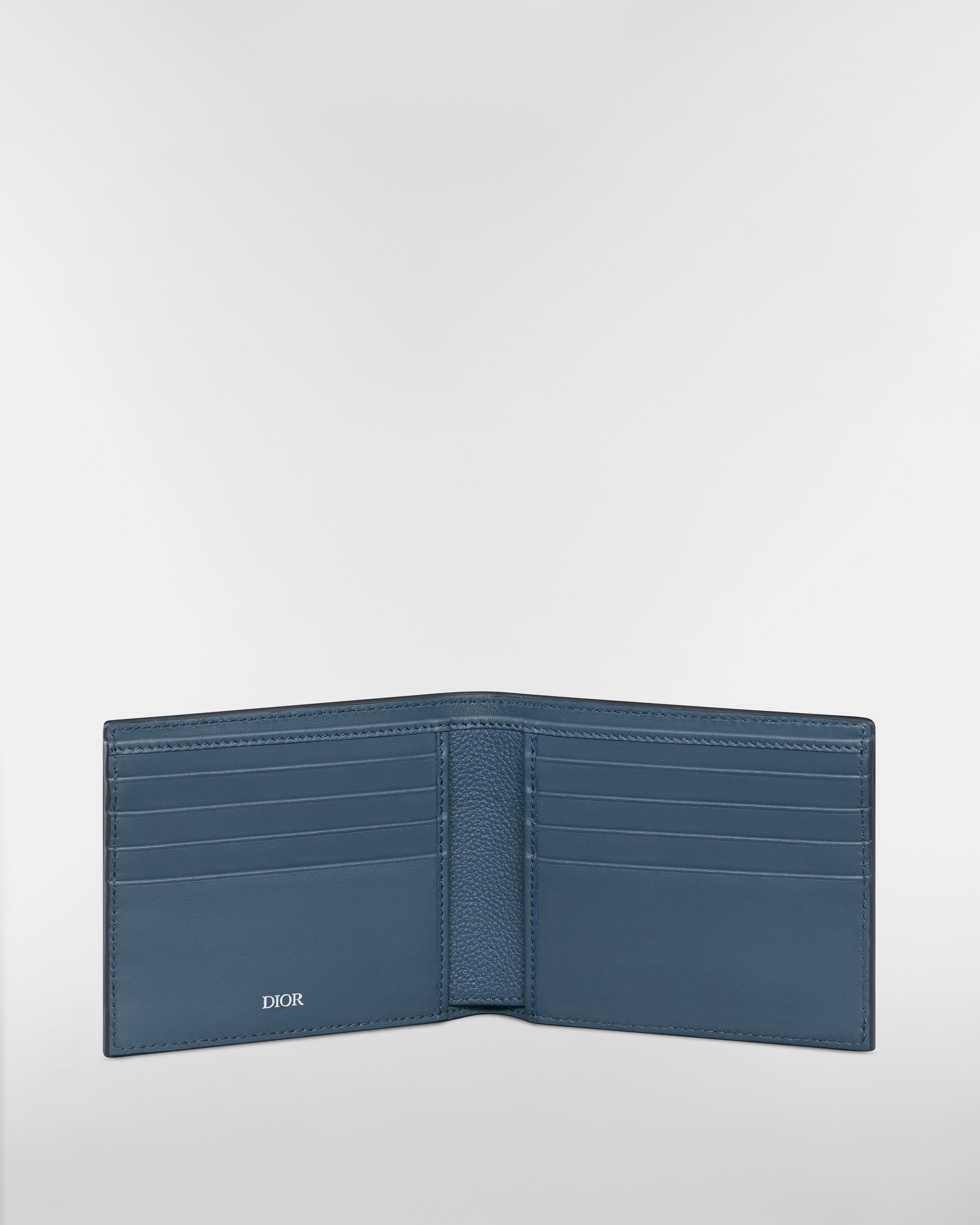 双折钱包 蓝黑渐变色 Dior Gravity 印花效果皮革 E07