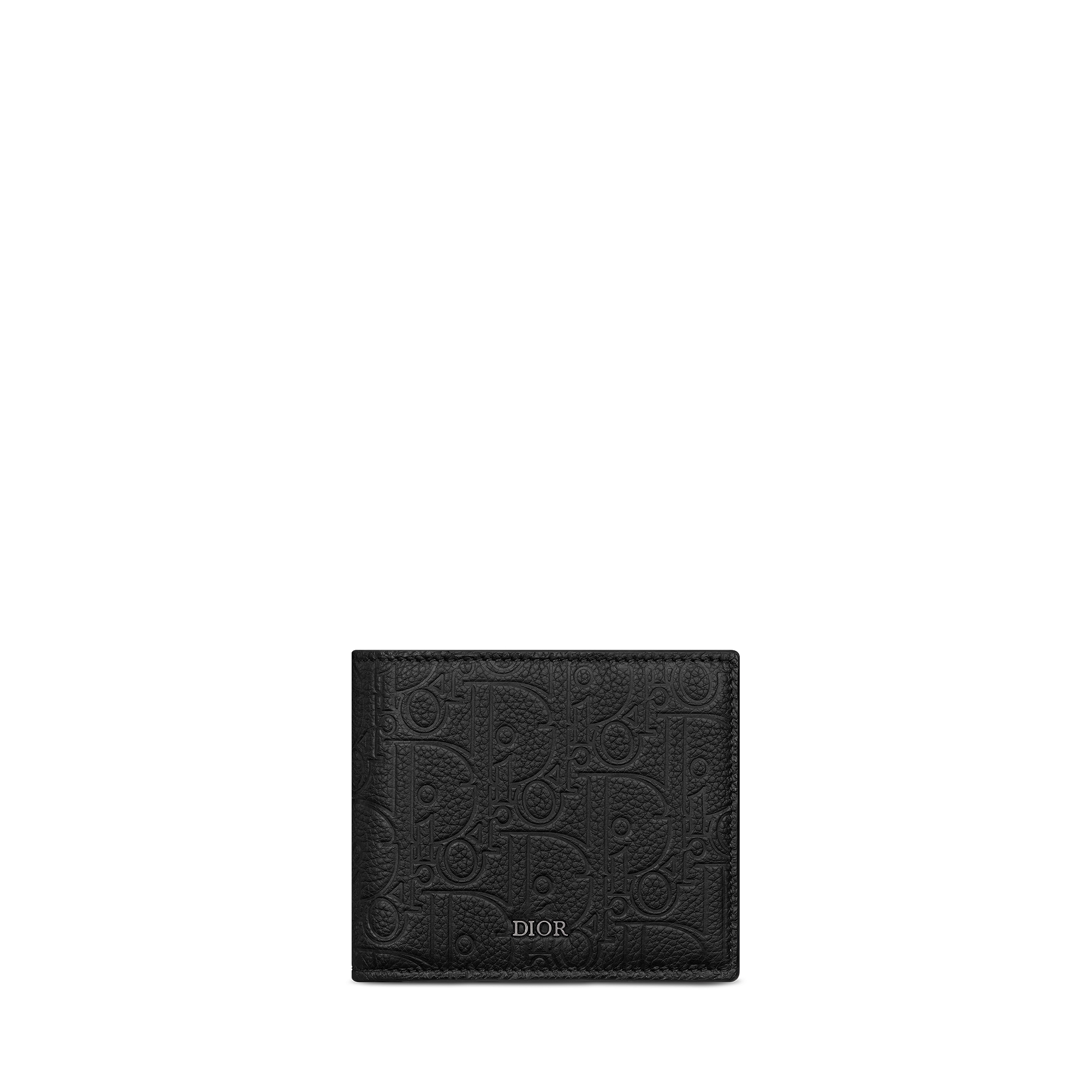 双折钱包 黑色 Dior Gravity 印花效果皮革 E01