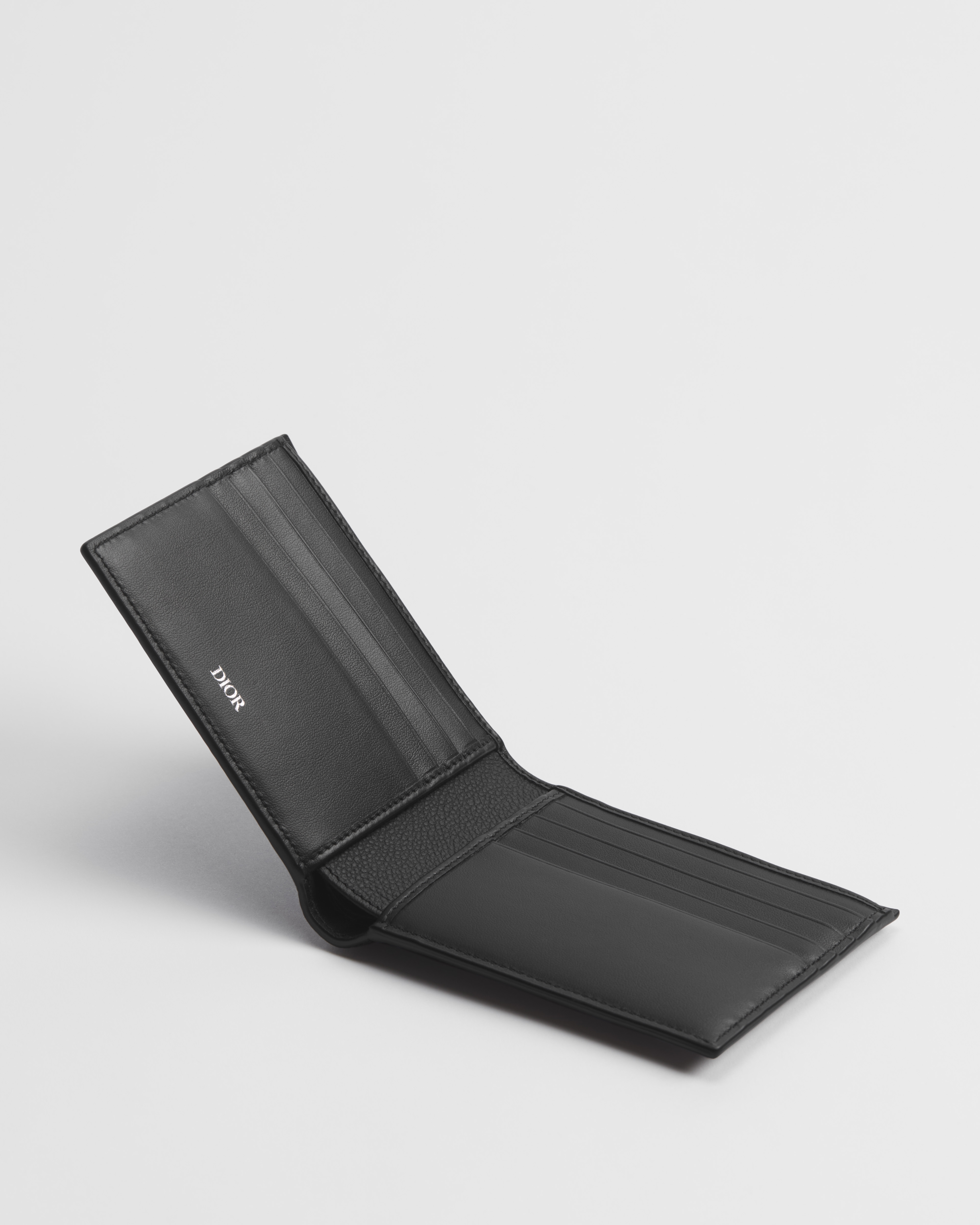 双折钱包 黑色 Dior Gravity 印花效果皮革 E06
