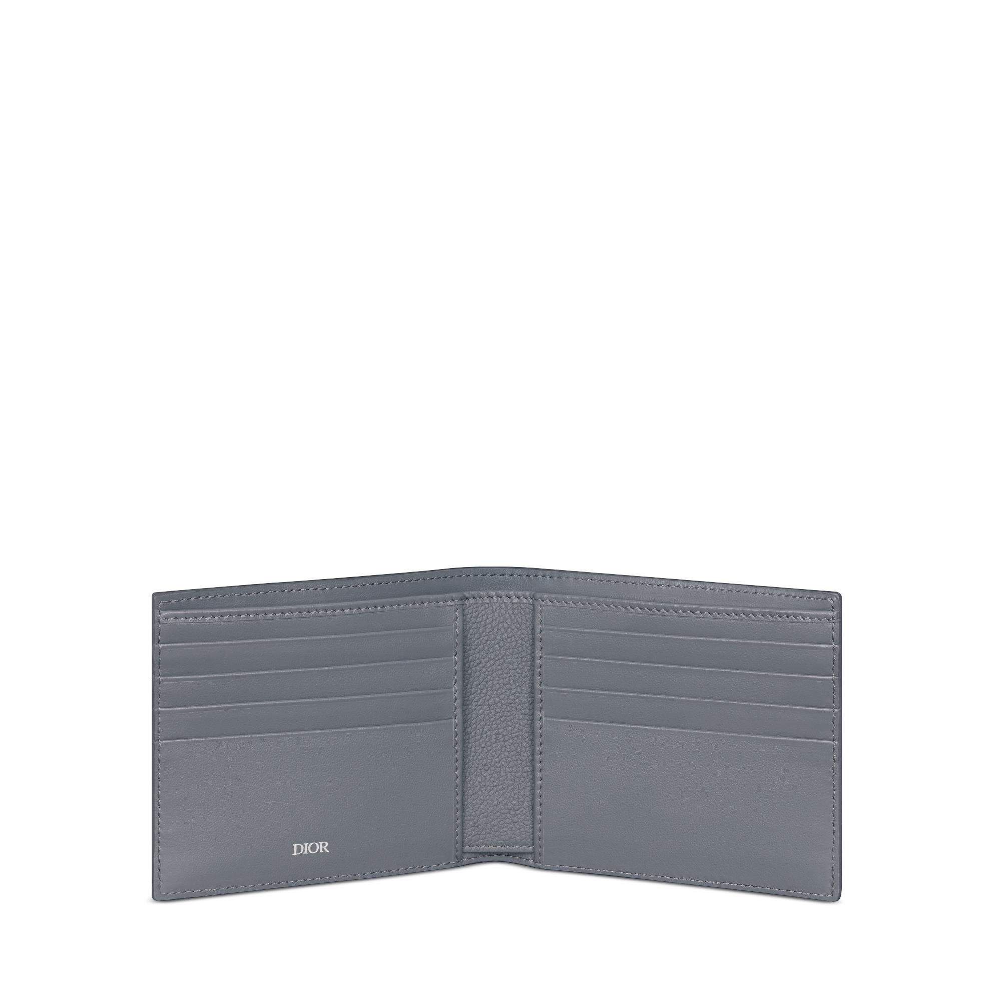 双折钱包 深灰色 Dior Gravity 印花效果皮革 E07