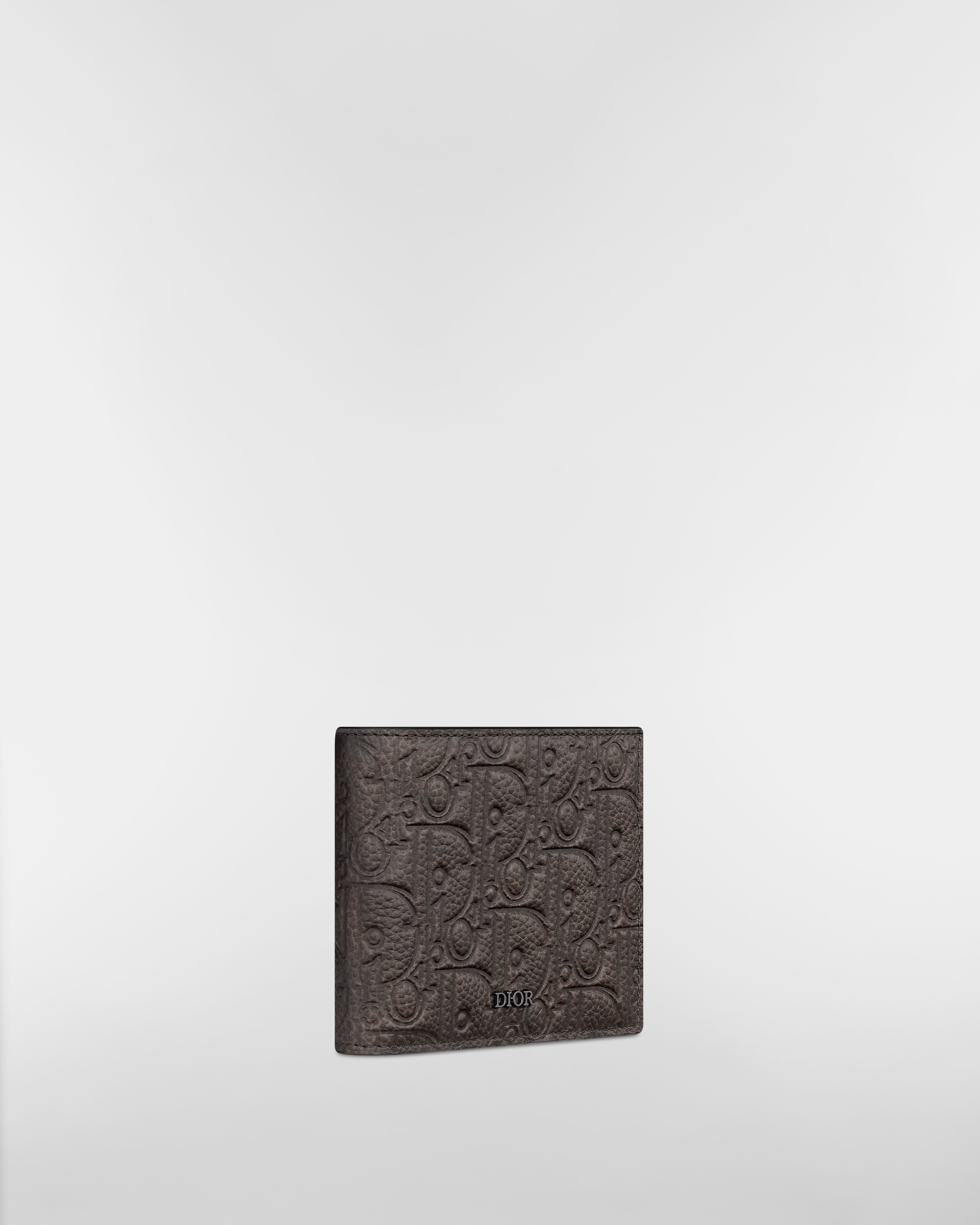 双折钱包 棕色 Dior Gravity Vintage 印花效果皮革 E03