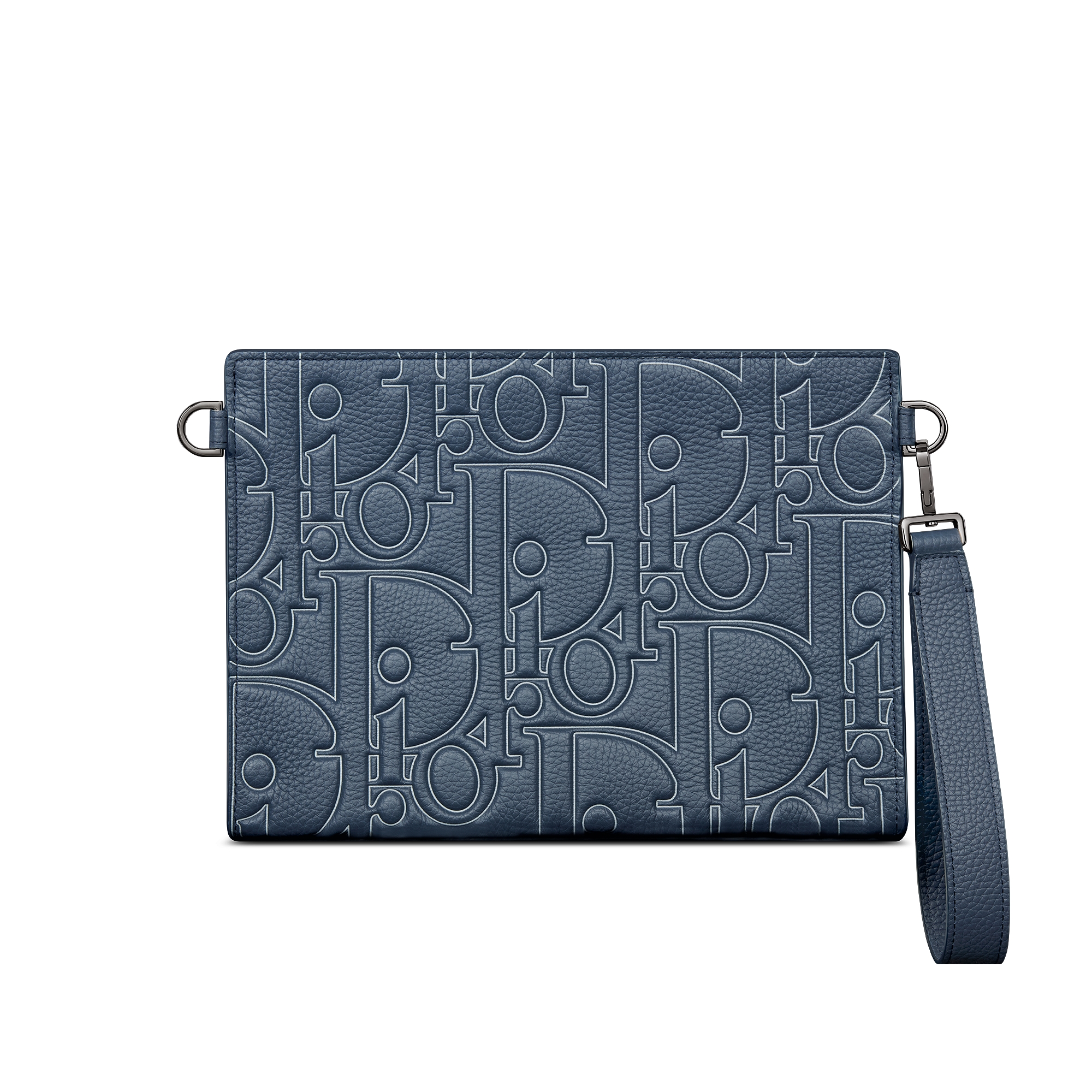 A5 三角形手拿包 海军蓝色 Dior Gravity Outline 皮革 E08