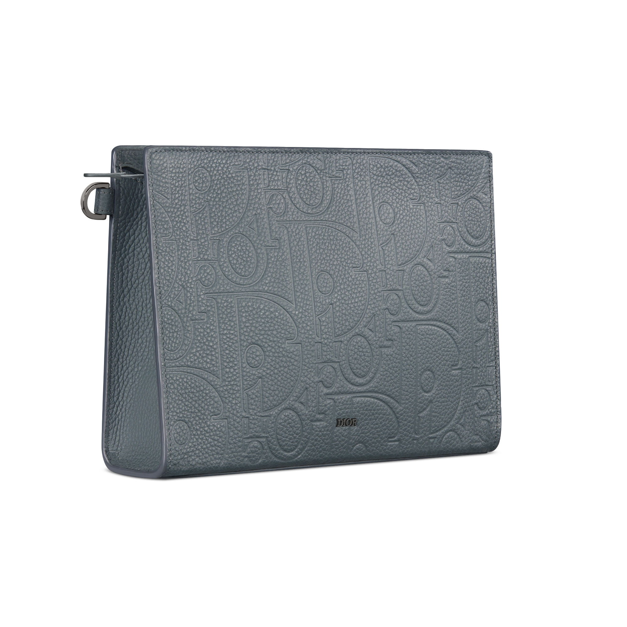 A5 三角形手拿包 深灰色 Dior Gravity 印花效果皮革 E03