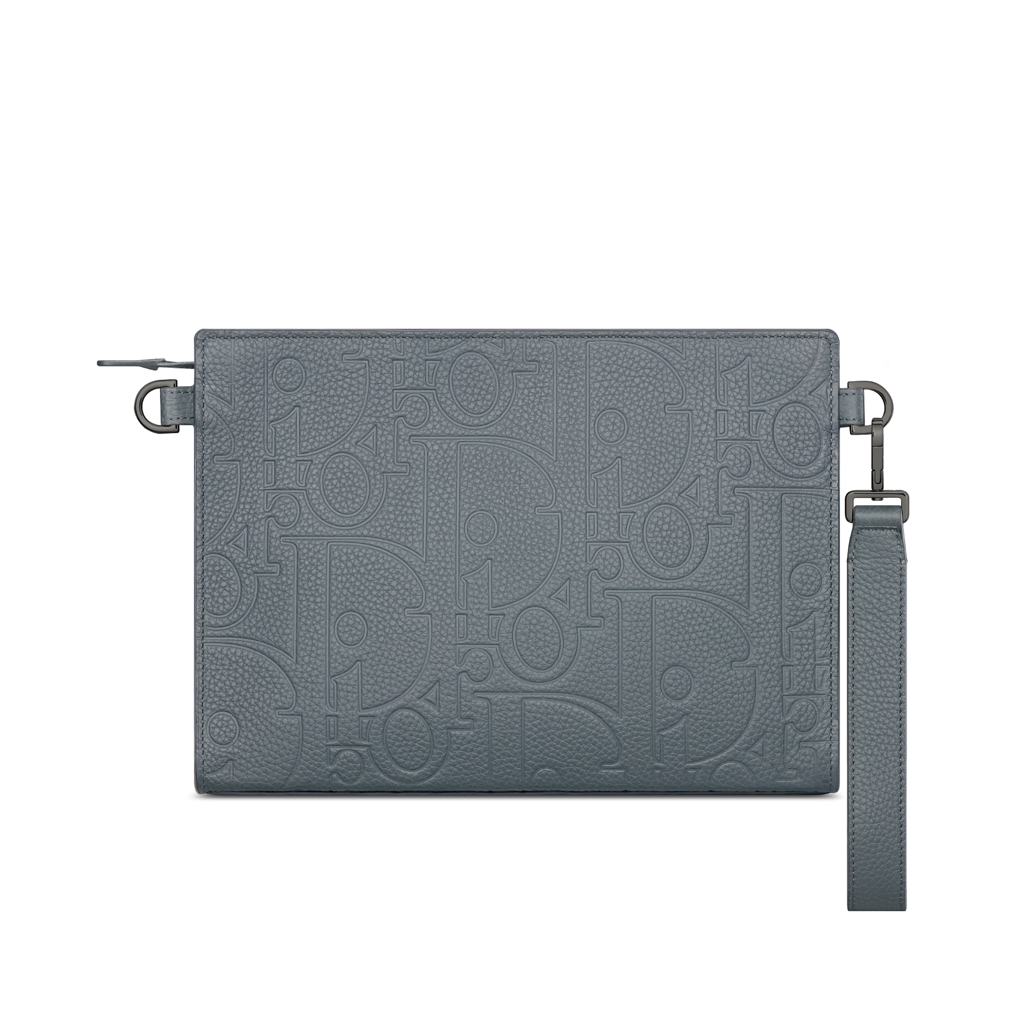 A5 三角形手拿包 深灰色 Dior Gravity 印花效果皮革 E08