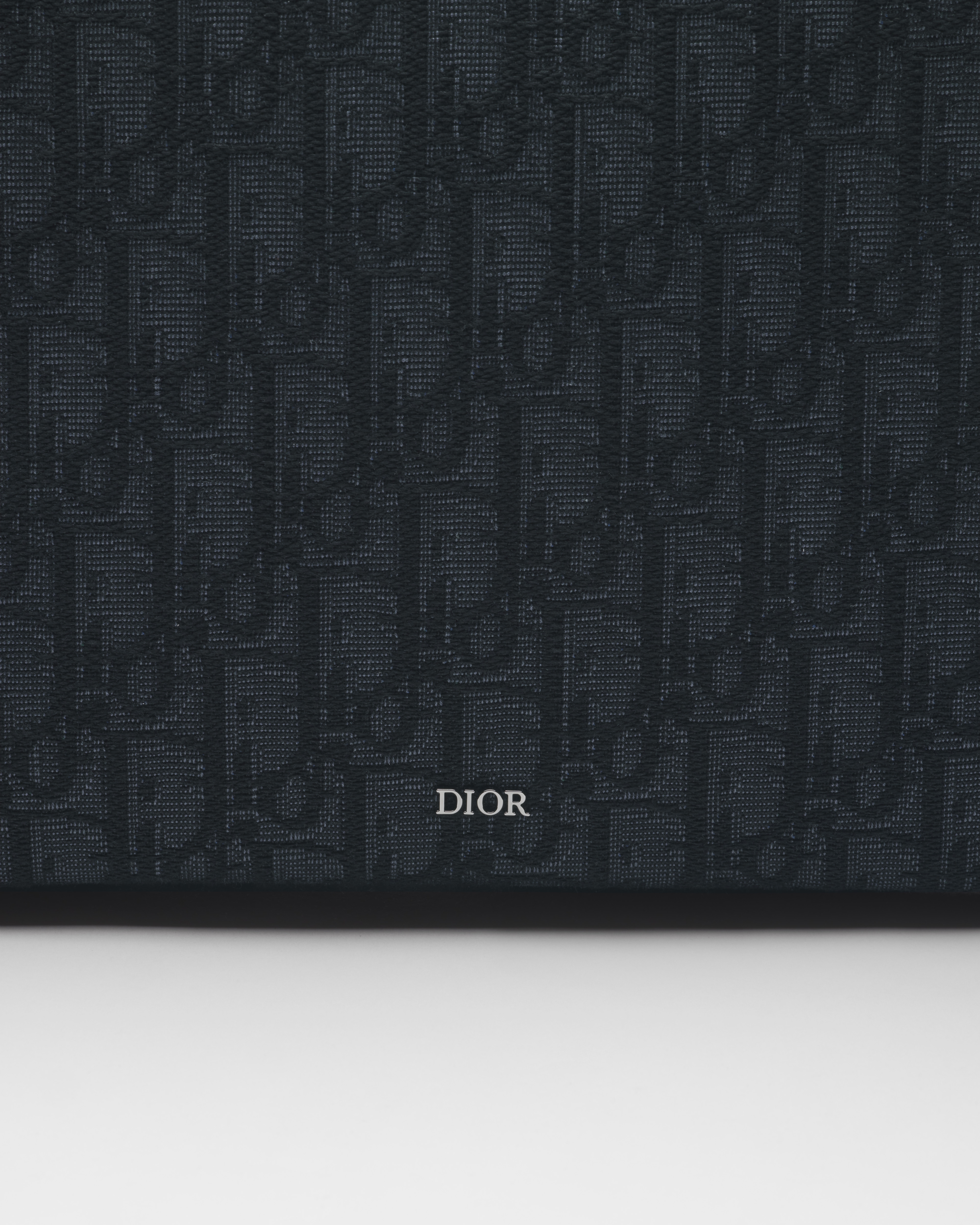 A5 三角形手拿包 黑色 Oblique 印花面料 E09