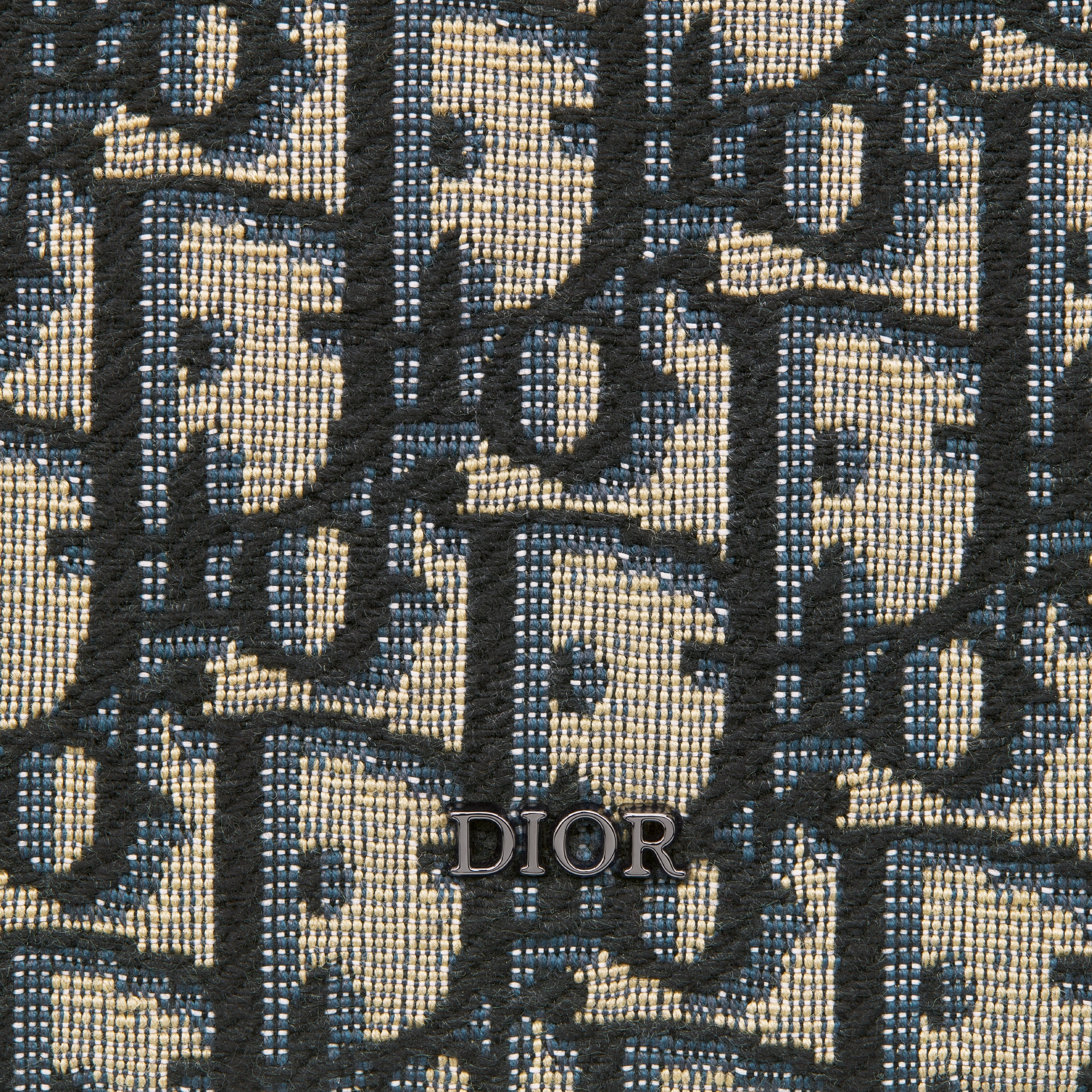 A5 三角形手拿包 米色和黑色 Oblique 印花面料 E09