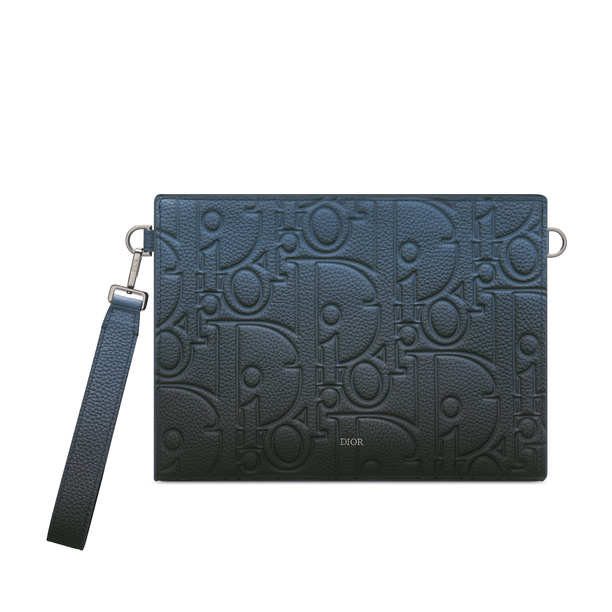 A5 三角形手拿包 蓝黑渐变色 Dior Gravity 印花效果皮革 E01