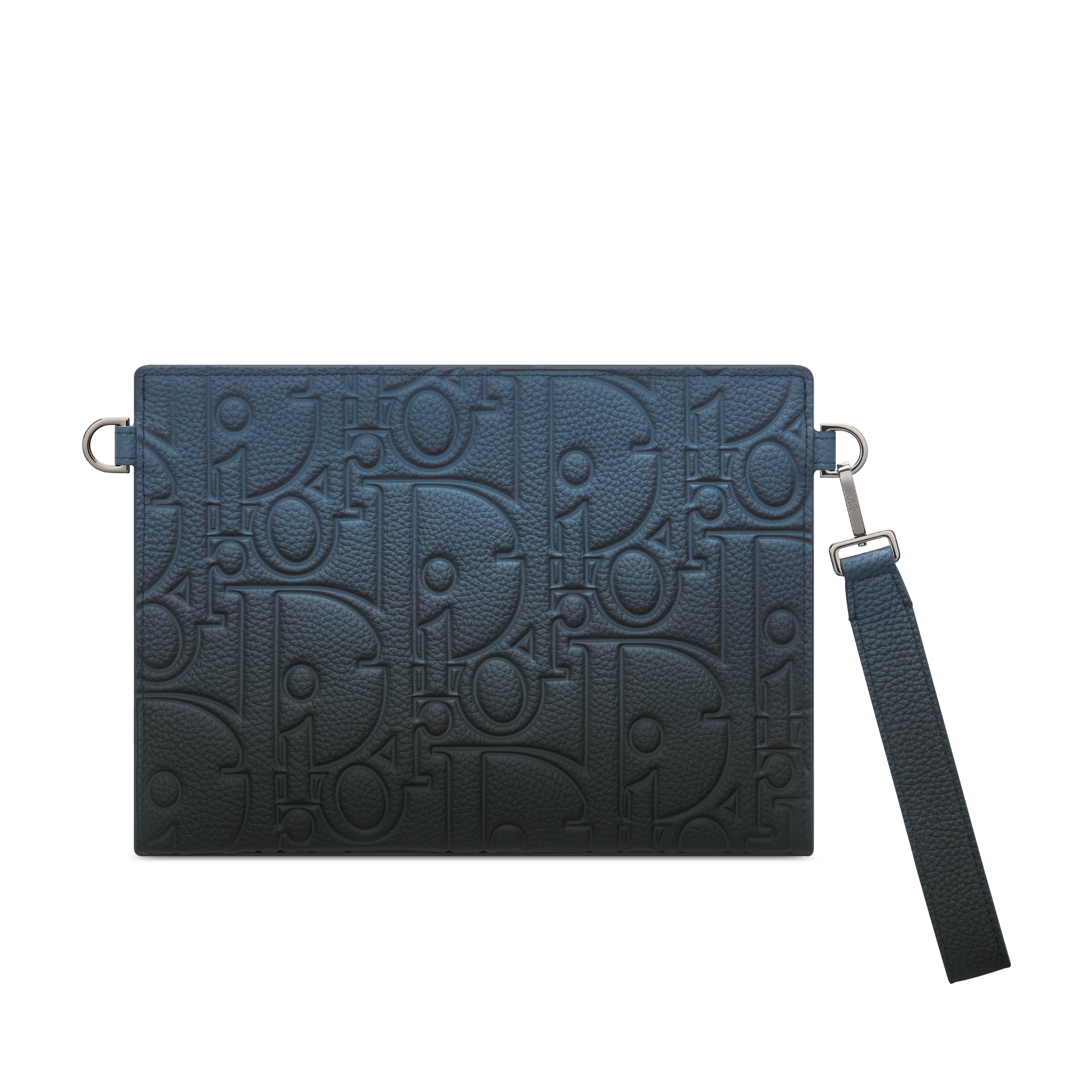 A5 三角形手拿包 蓝黑渐变色 Dior Gravity 印花效果皮革 E08