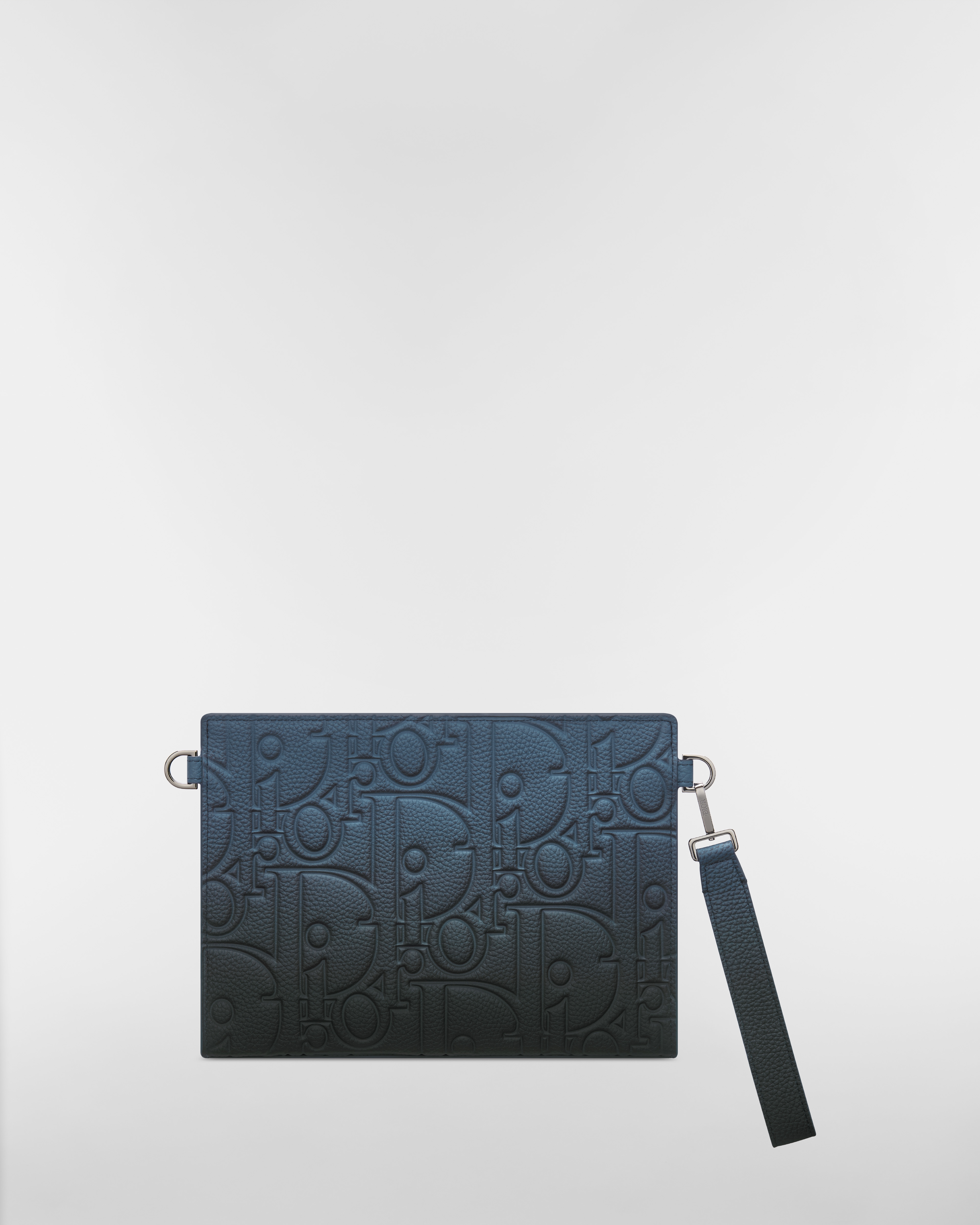 A5 三角形手拿包 蓝黑渐变色 Dior Gravity 印花效果皮革 E08